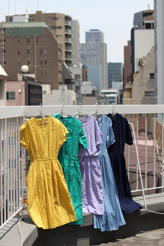 Vintage Colour Short Sleeve One-Piece x10点