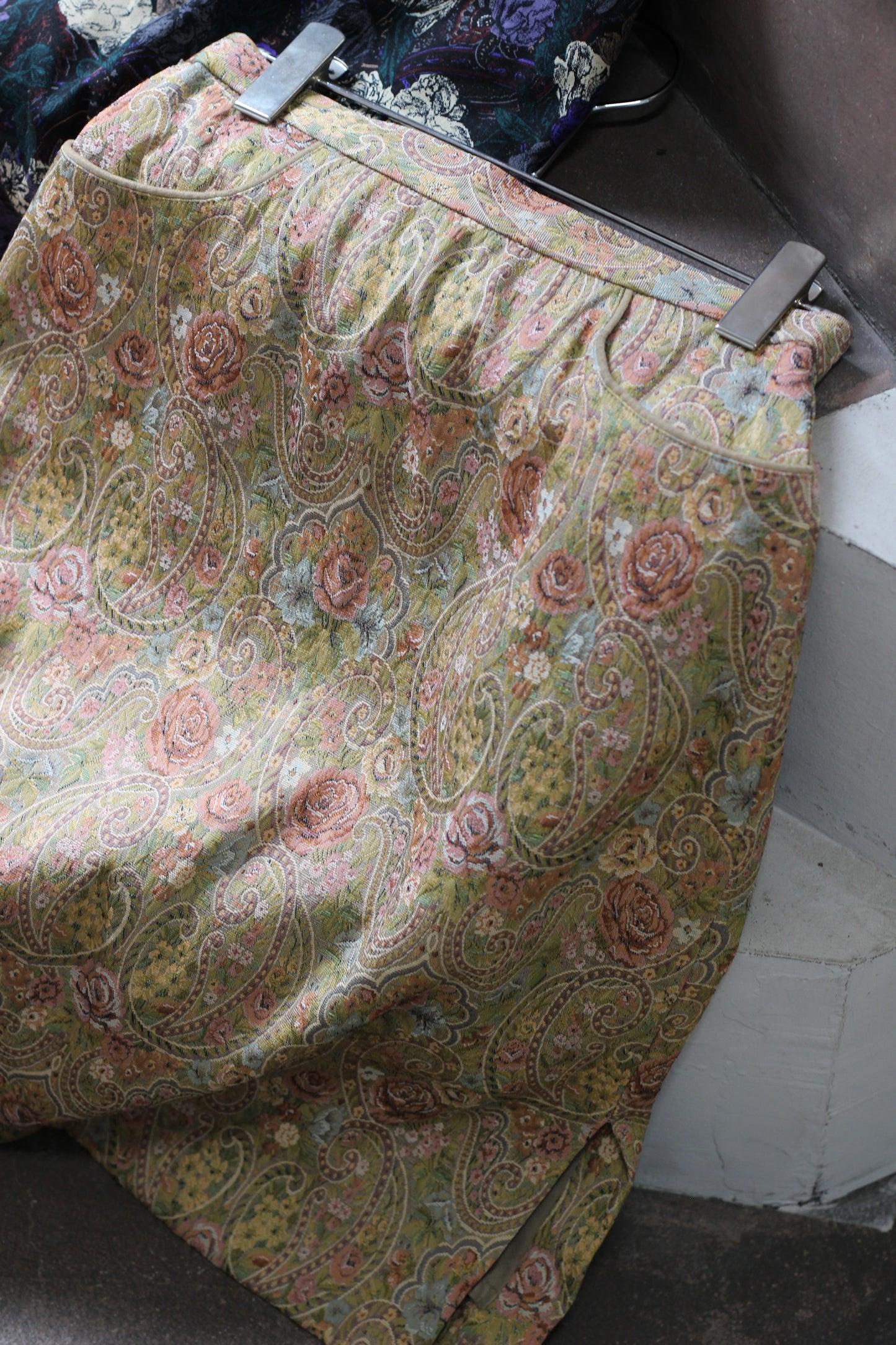 Vintage Flower Design Tight Skirt x2点