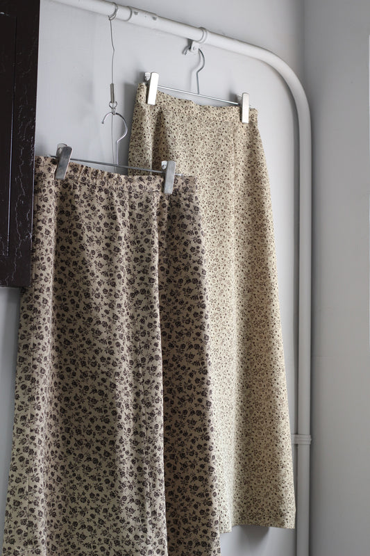 Vintage Small Floral Print Skirt x5点