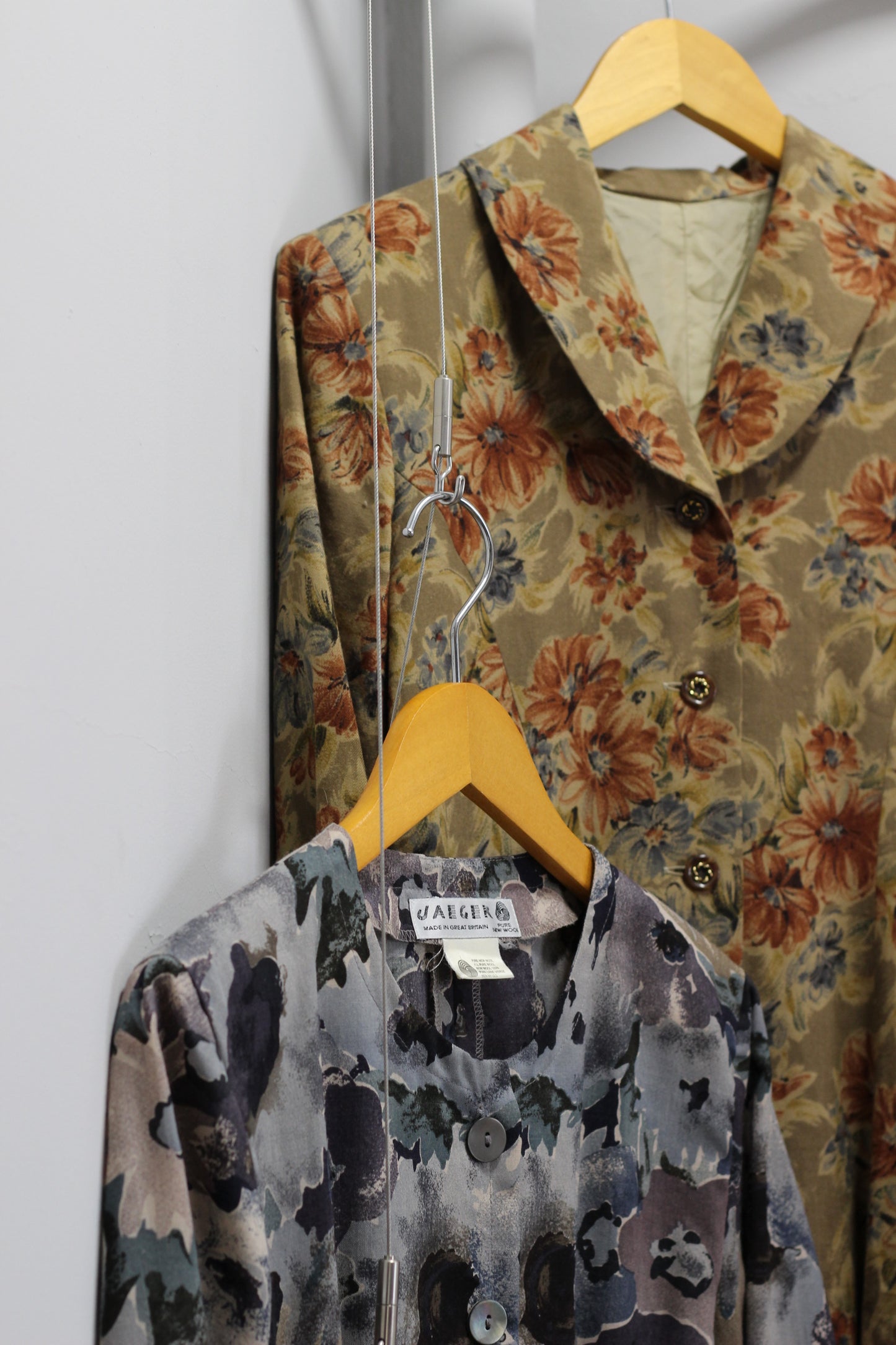 Vintage Flower Long Sleeve One-Piece x3点