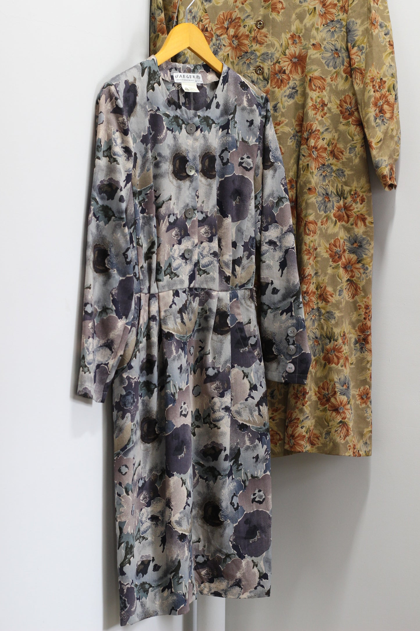 Vintage Flower Long Sleeve One-Piece x3点