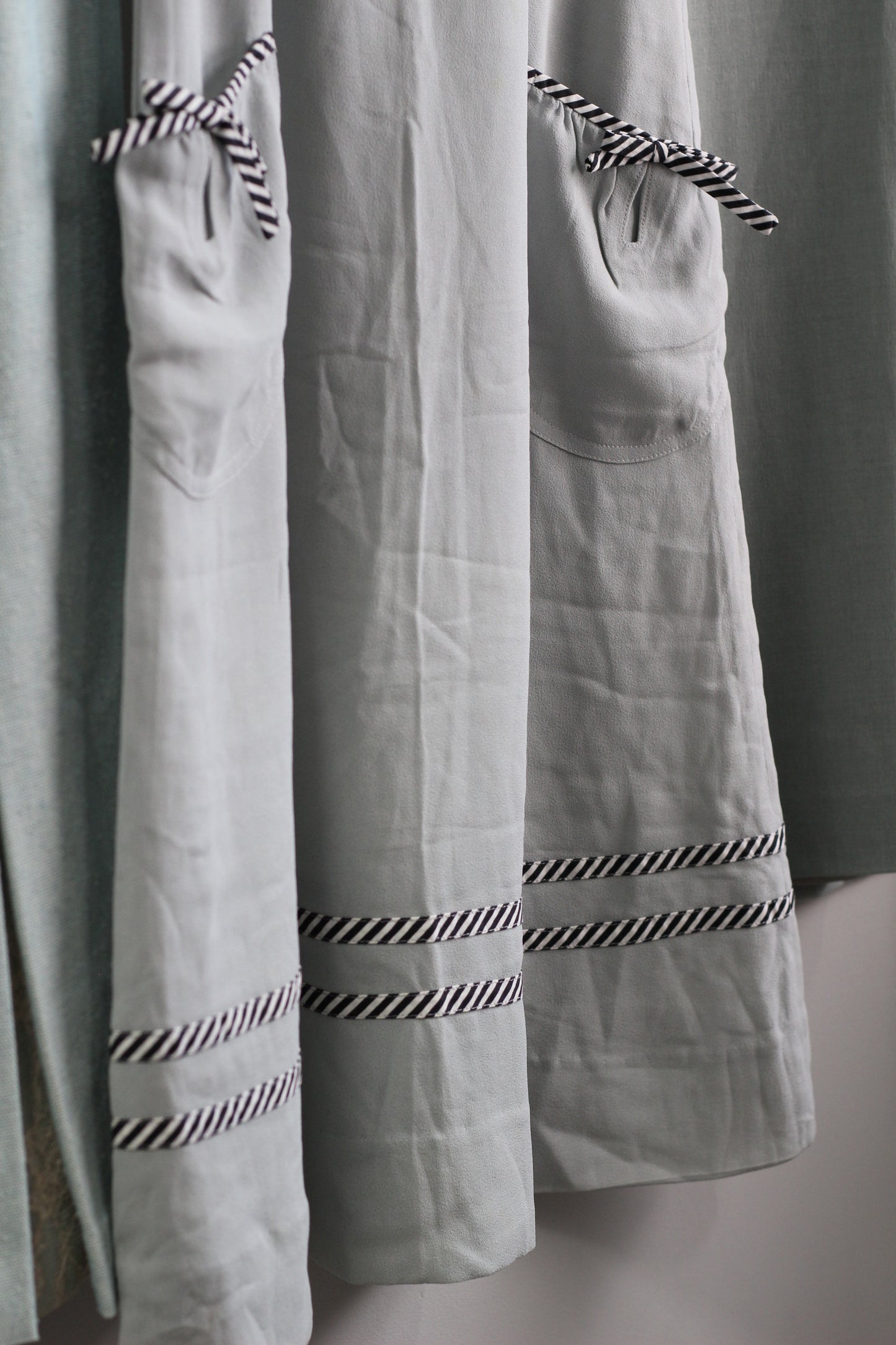 Vintage Light Blue Design No Sleeve One-Piece x3点