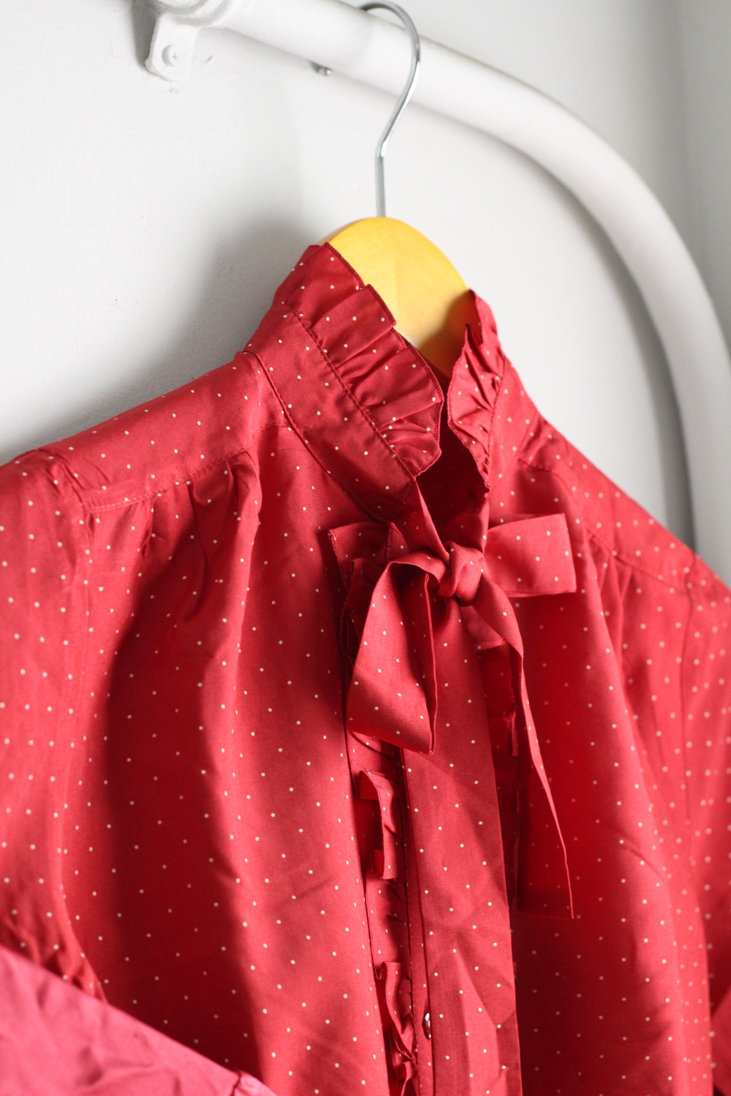 Vintage Red Design Long Sleeve Blouse x3点