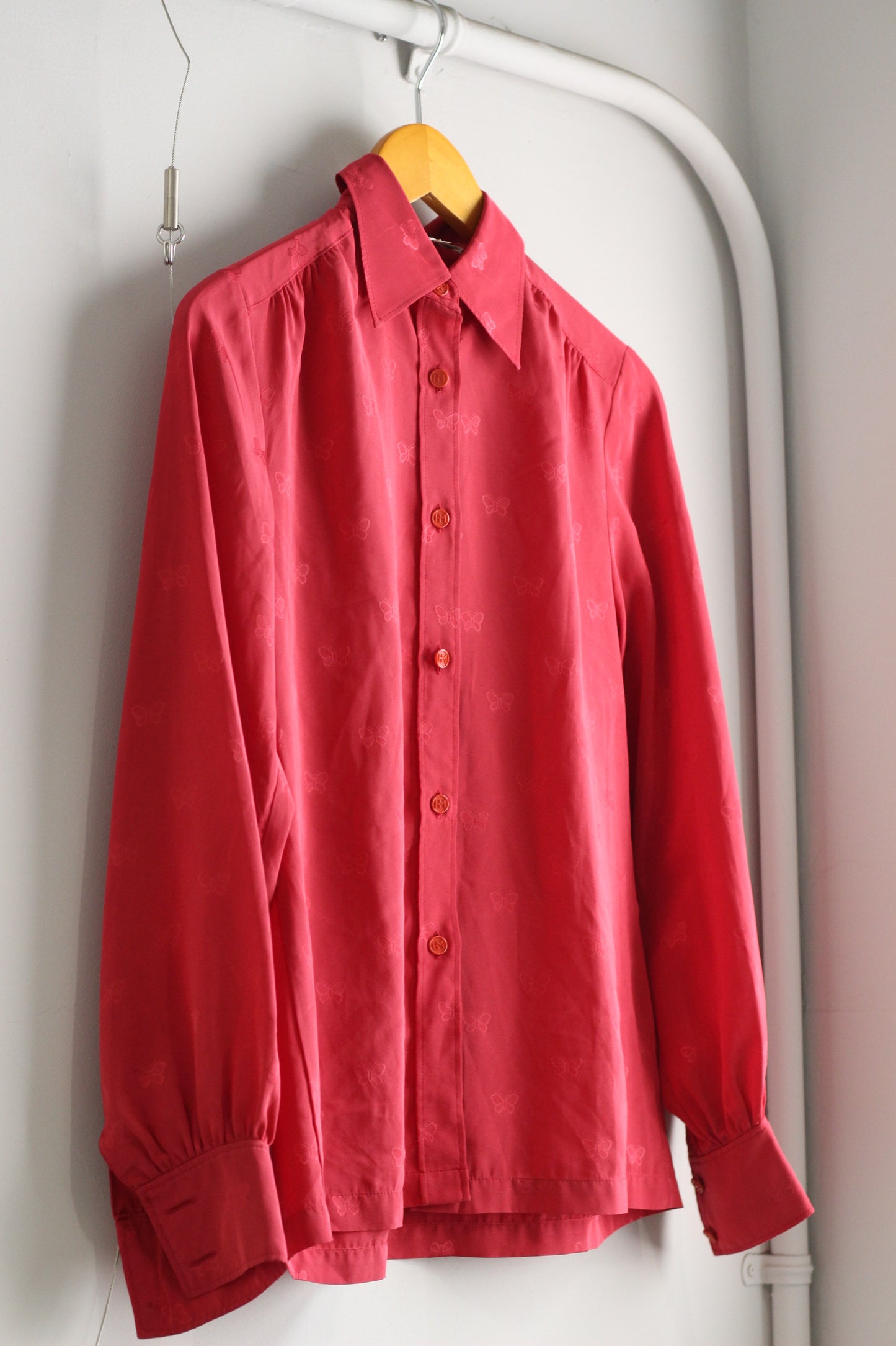 Vintage Red Design Long Sleeve Blouse x3点