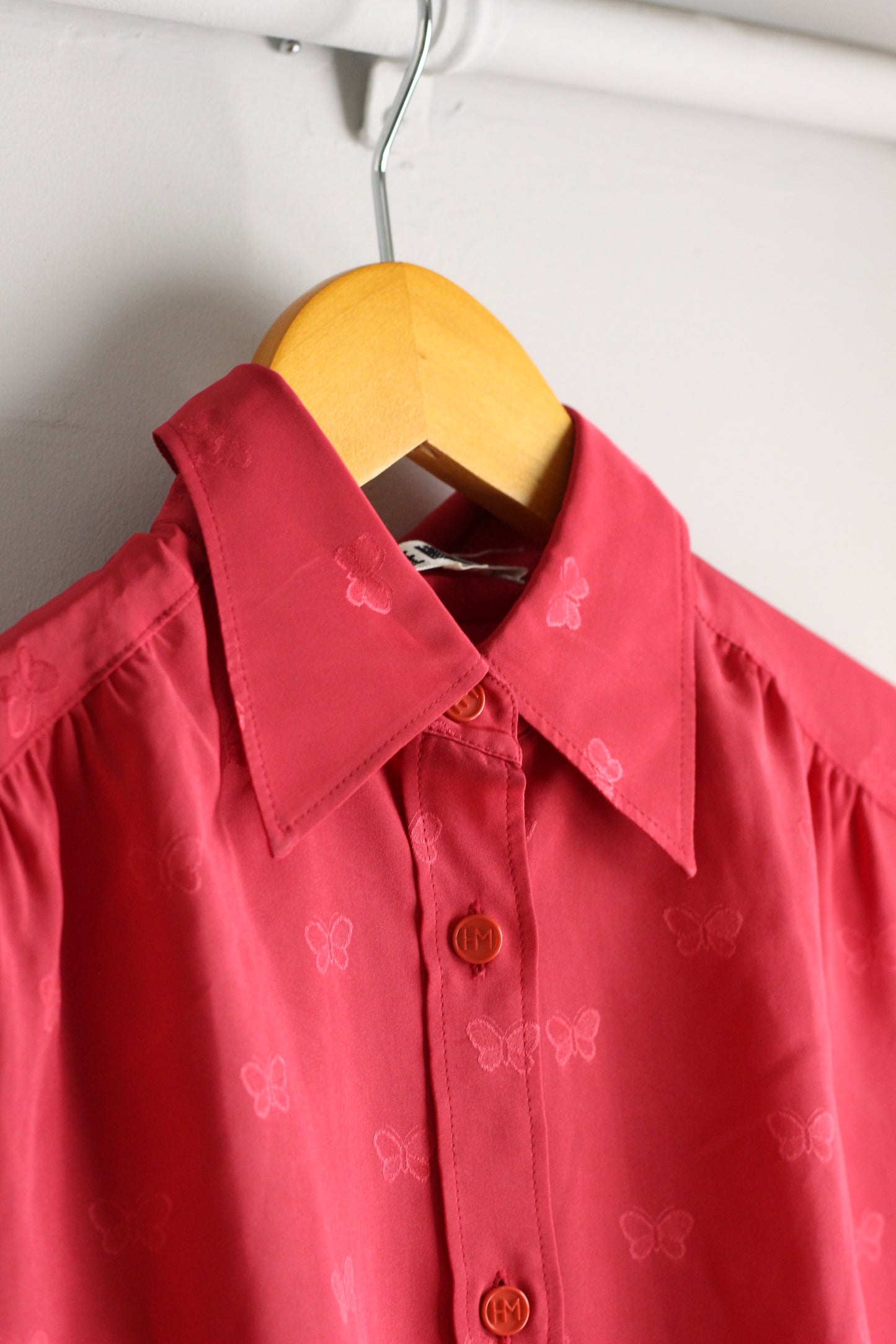 Vintage Red Design Long Sleeve Blouse x3点