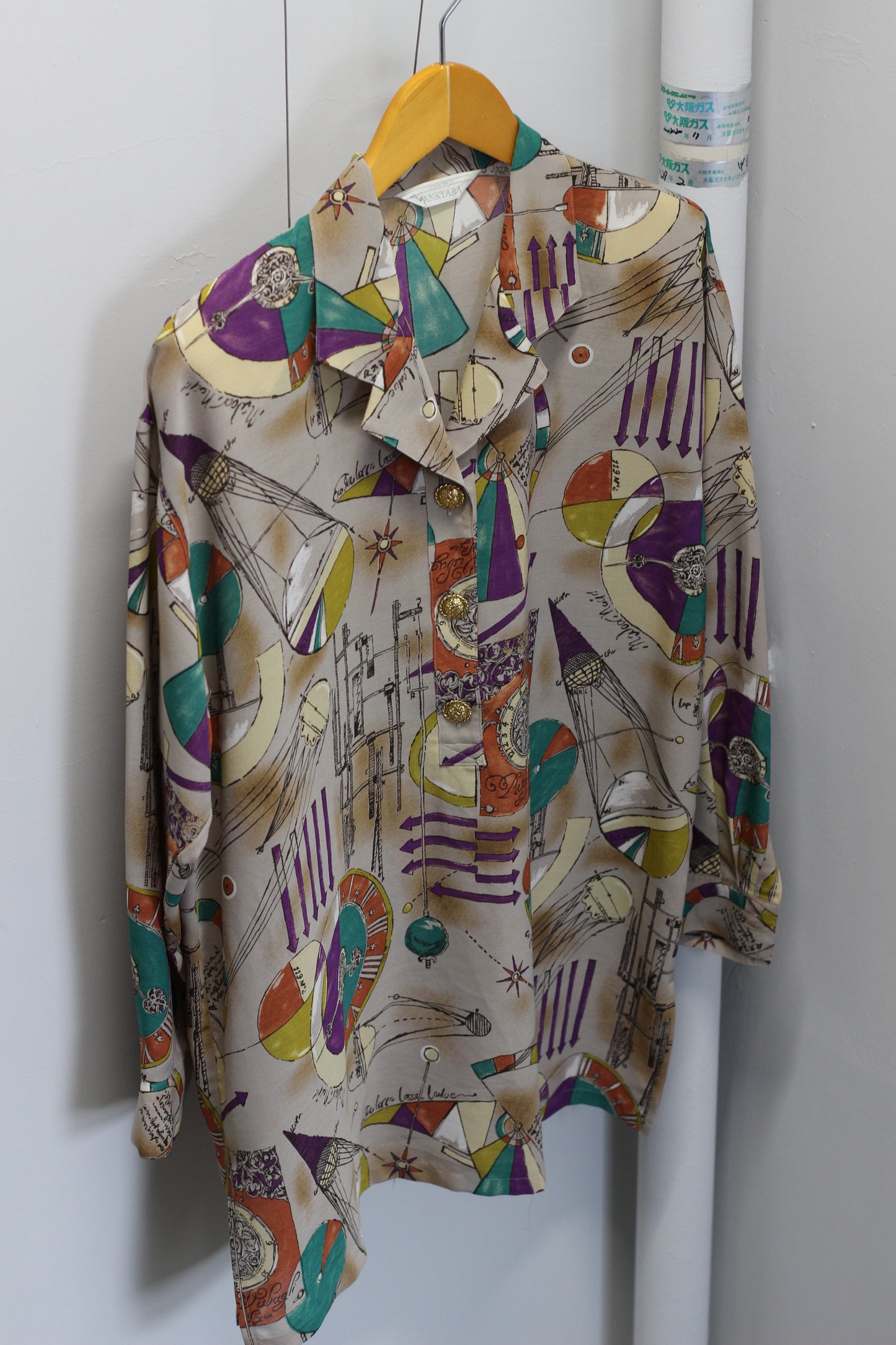 Vintage Design Long Sleeve Blouse x4点