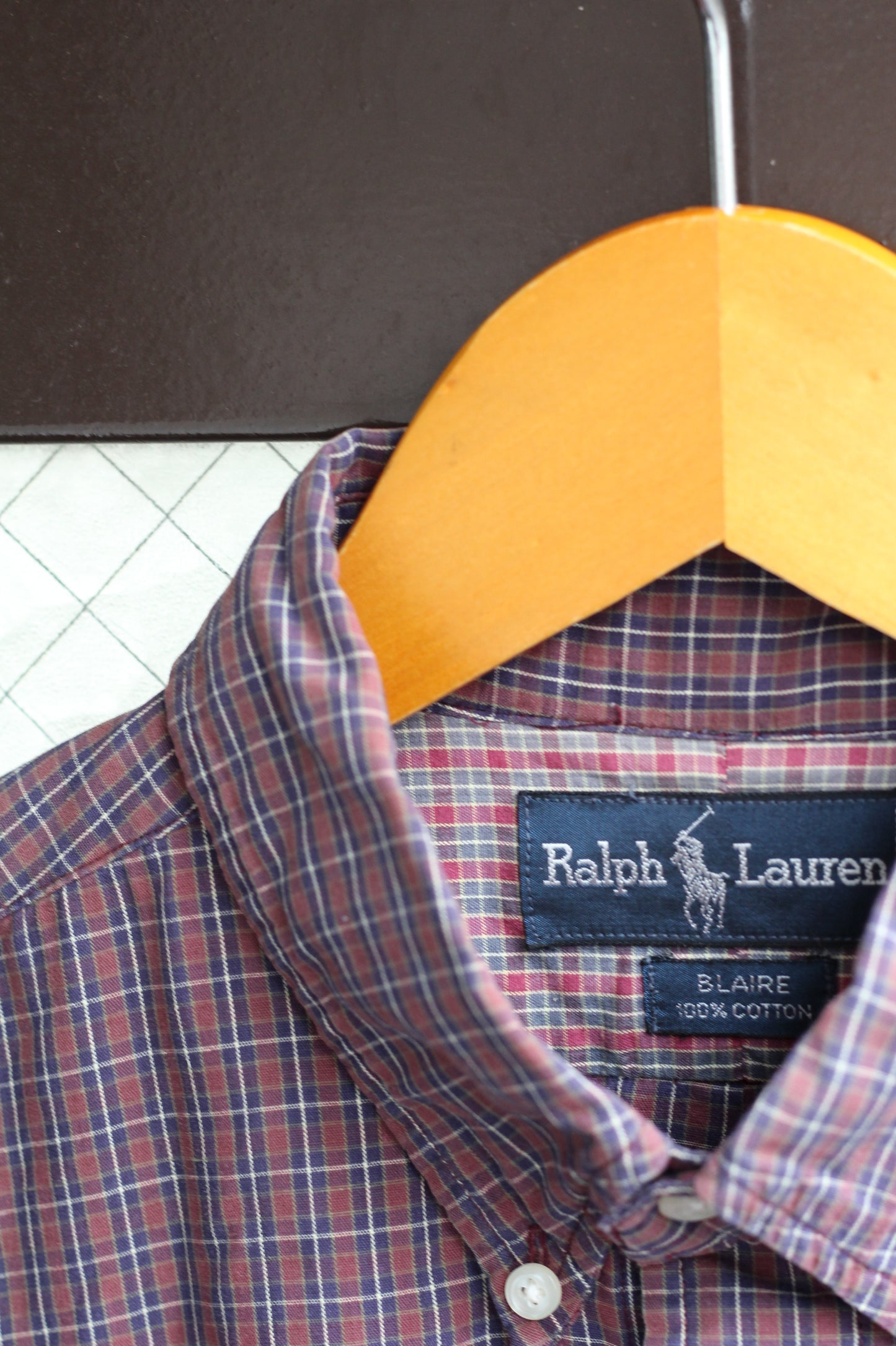 90's Ralph Lauren BLAIRE Denim & Check Long Sleeve Shirt set x2点