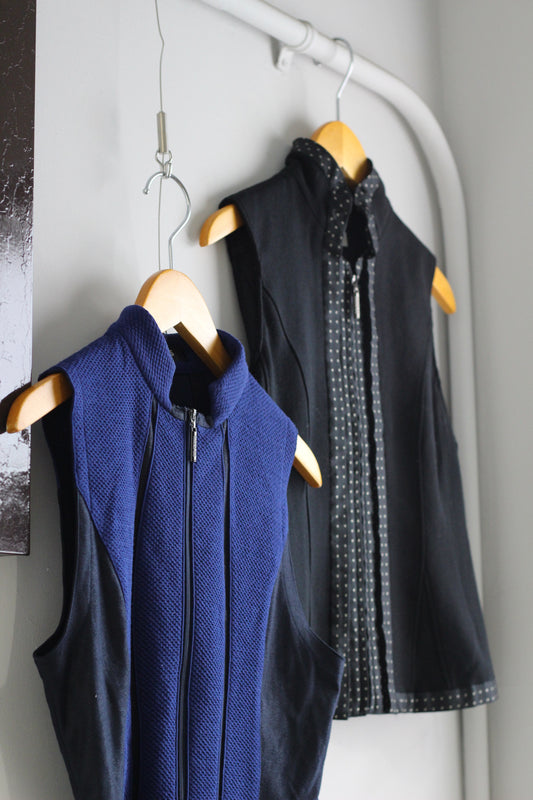 Vintage Zip-Up No Sleeve Top x2点