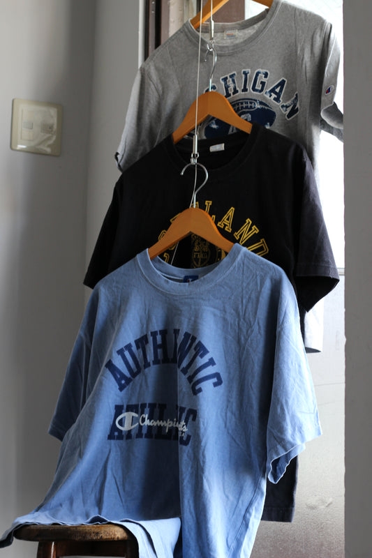 90's Champion College Print T-Shirt x4点