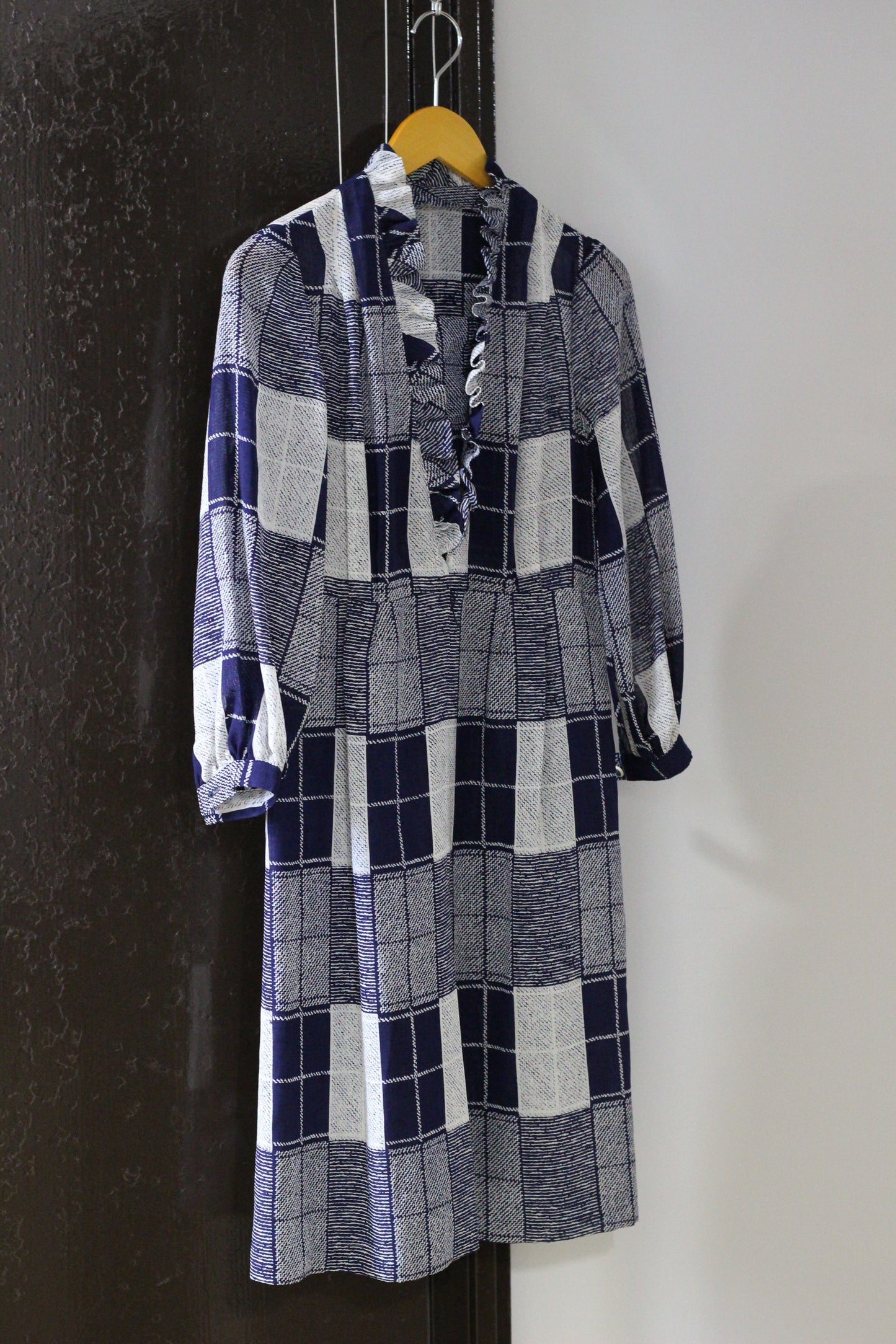 Vintage Navy Design Long Sleeve One-Piece x2点
