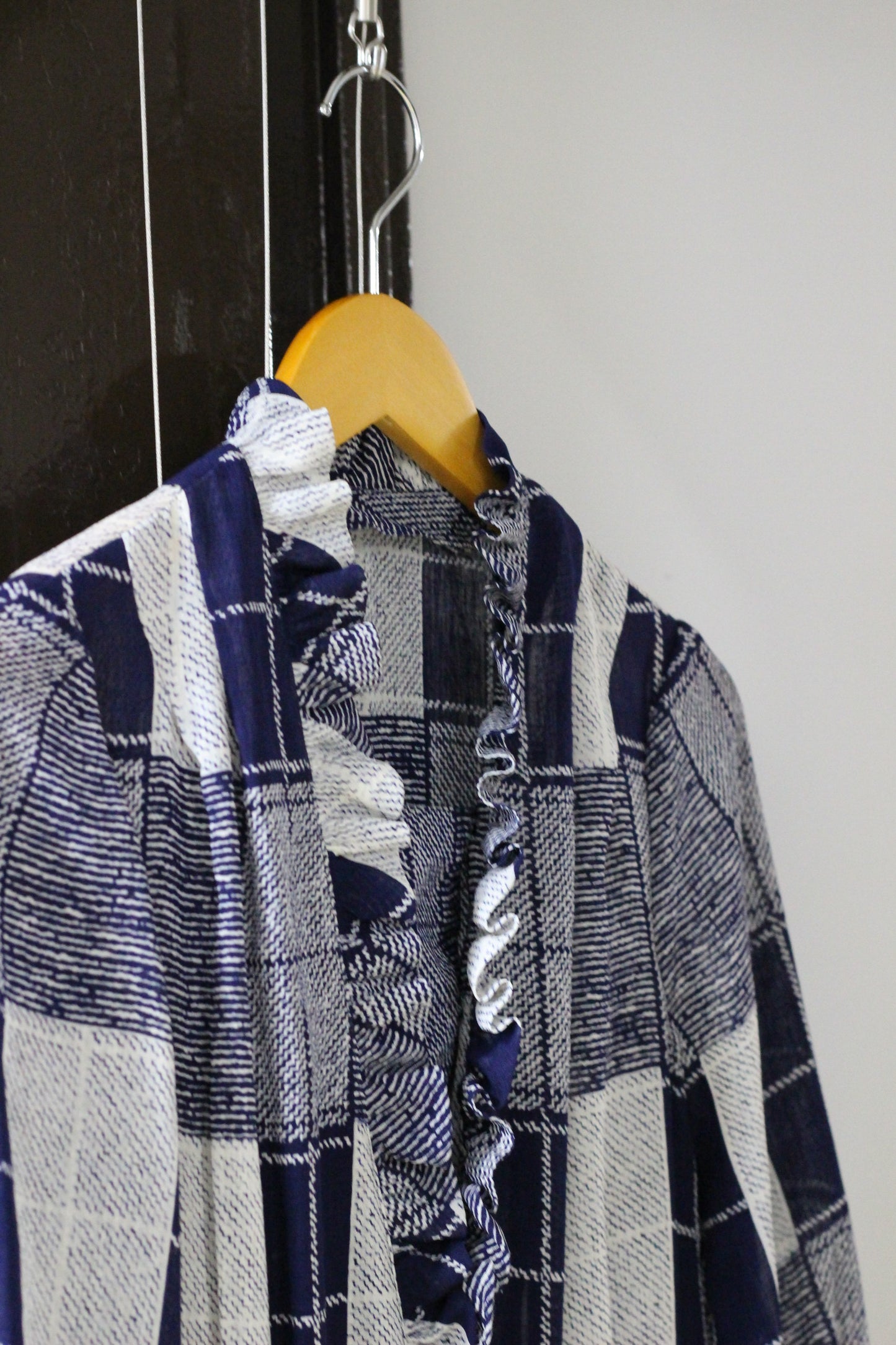 Vintage Navy Design Long Sleeve One-Piece x2点