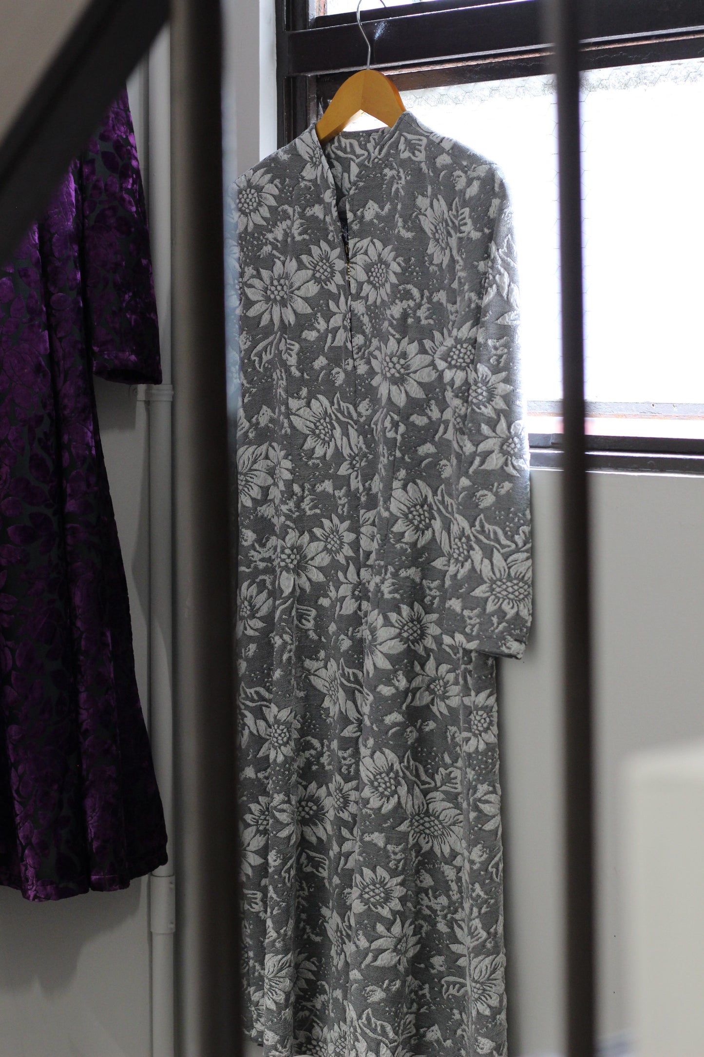 Vintage Jacquard Long Sleeve One-Piece x2点