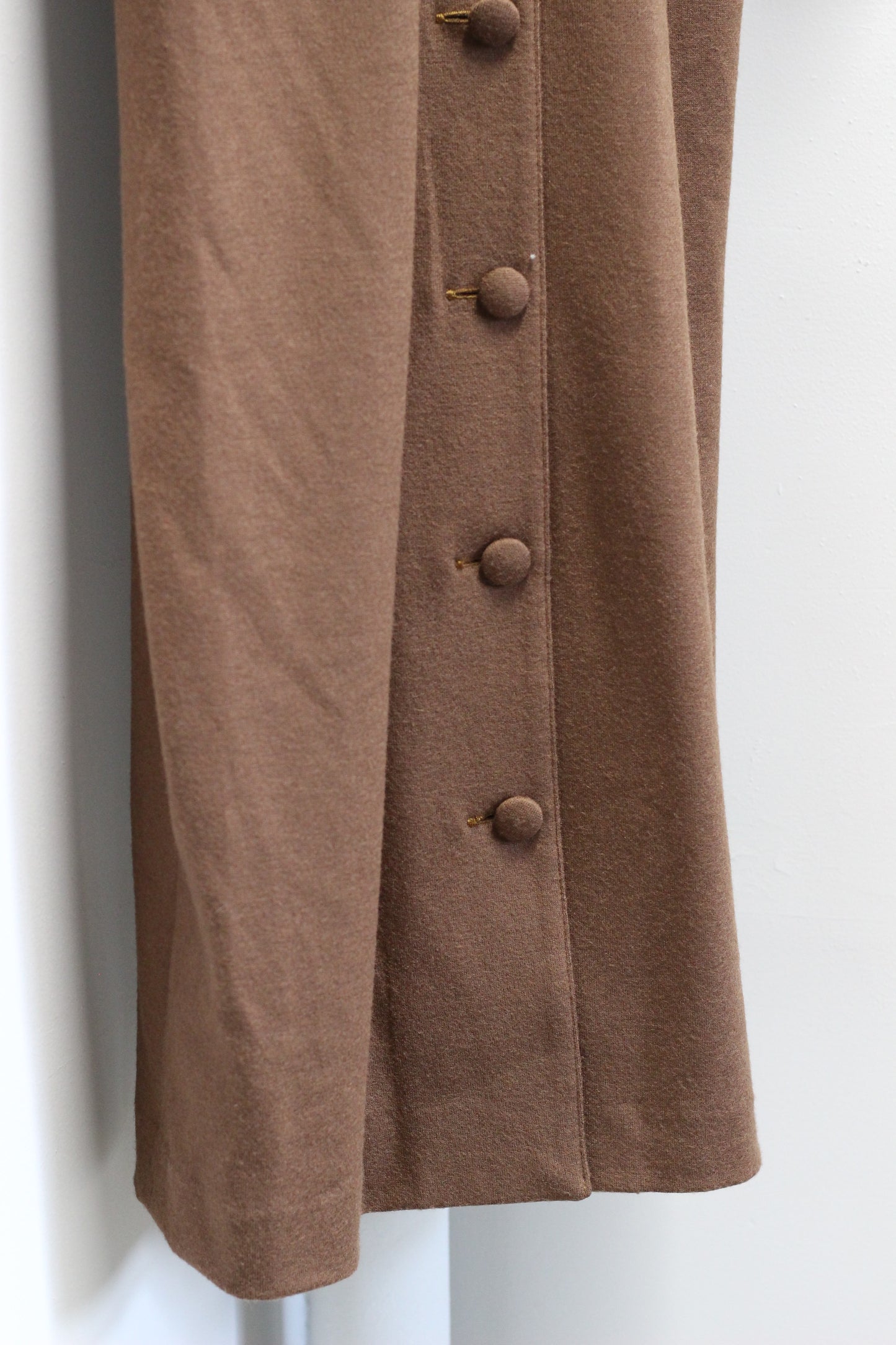 Vintage Brown Beige Collar Long Sleeve One-Piece x3点