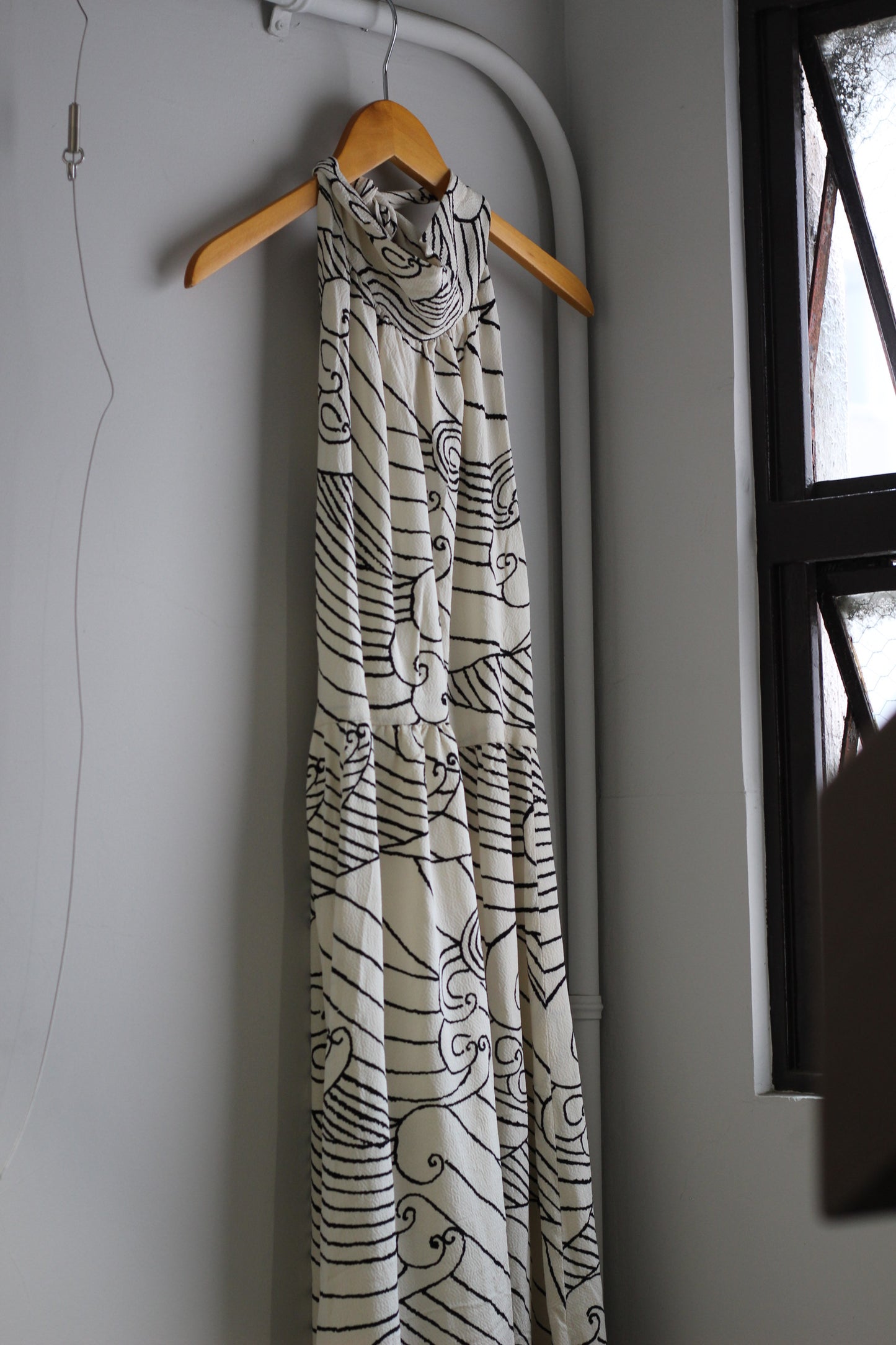 Vintage White Design No Sleeve One-Piece x2点