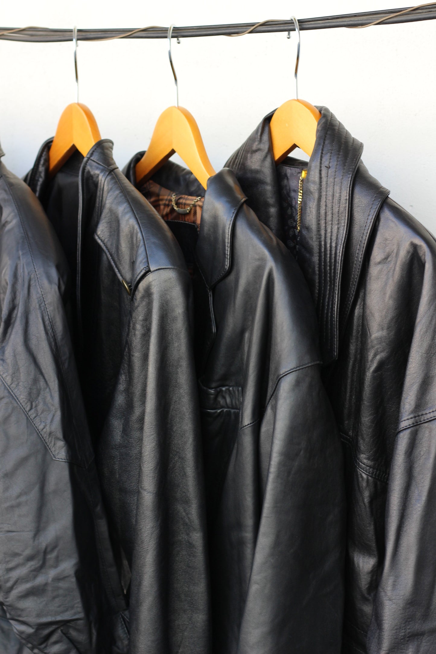Women's Black Leather Jacket x6点