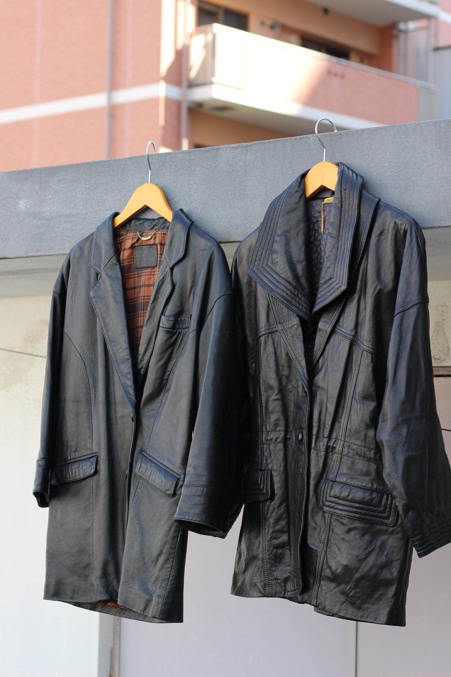 Women's Black Leather Jacket x6点