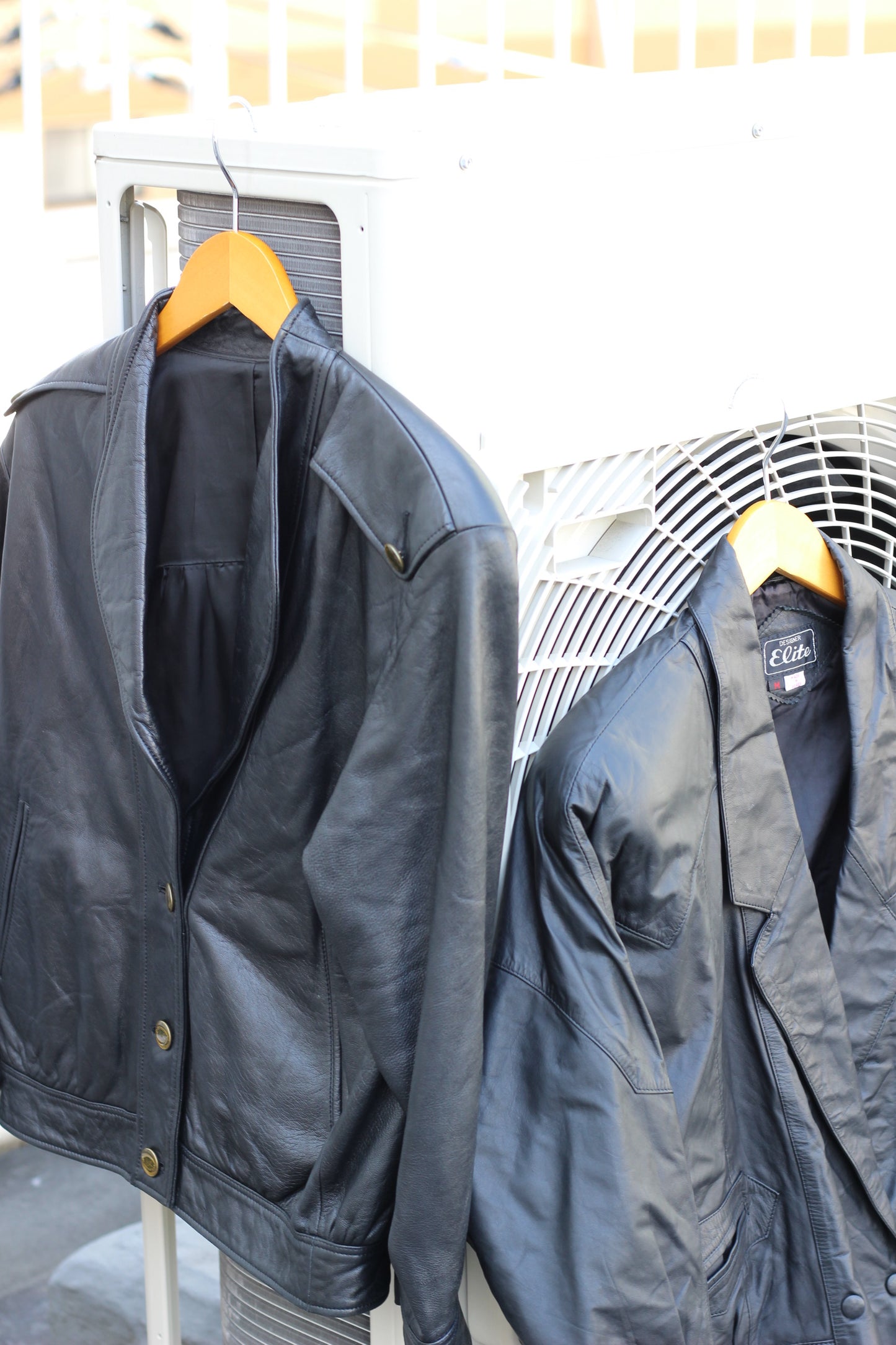 Women's Black Leather Jacket x6点