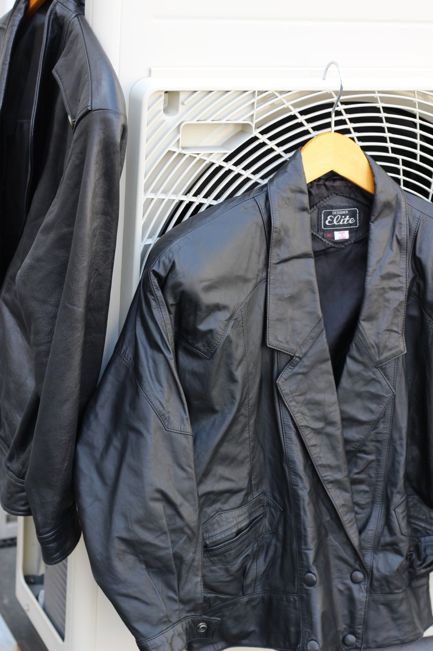 Women's Black Leather Jacket x6点