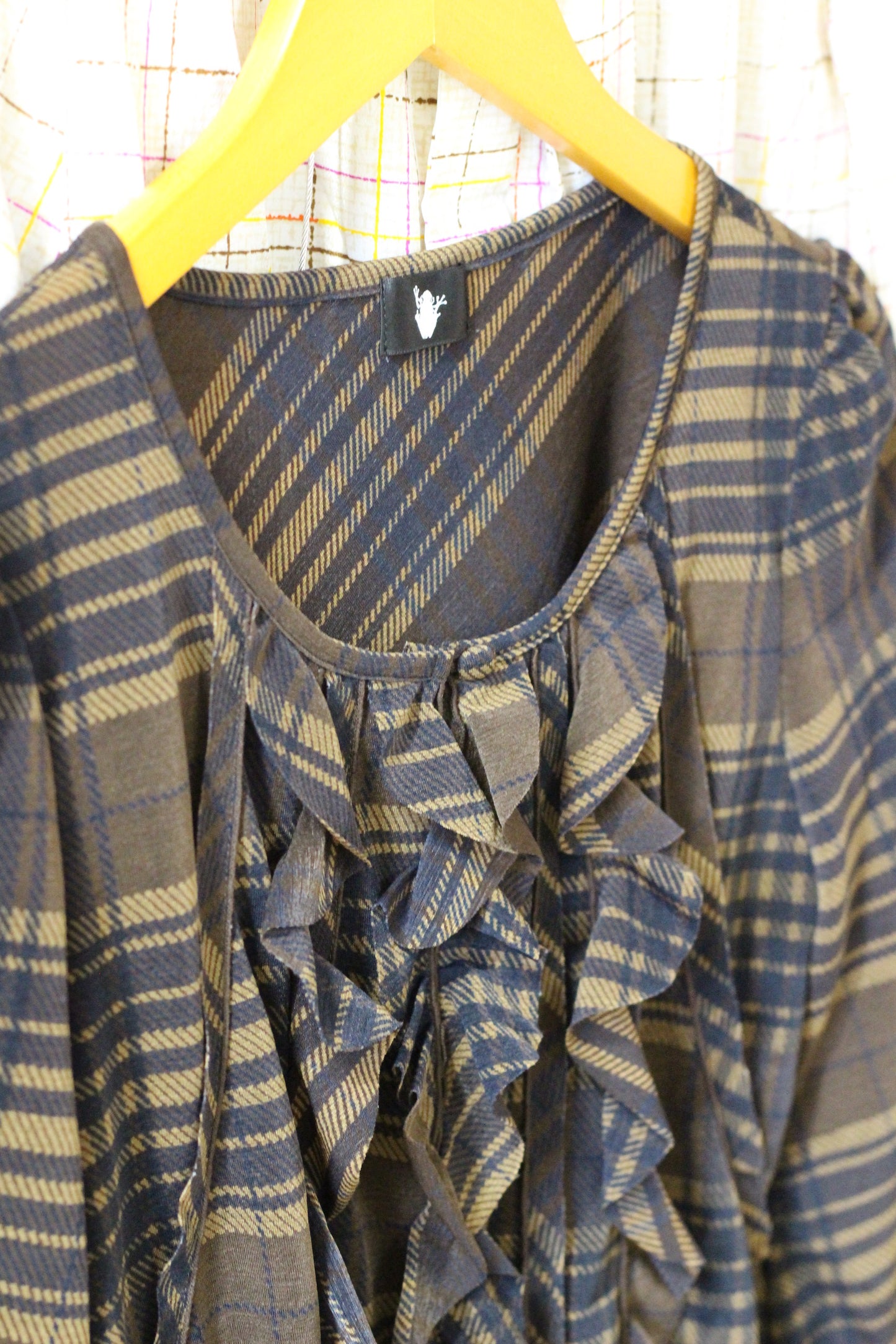 Vintage Girly Check Long Sleeve Blouse x3点