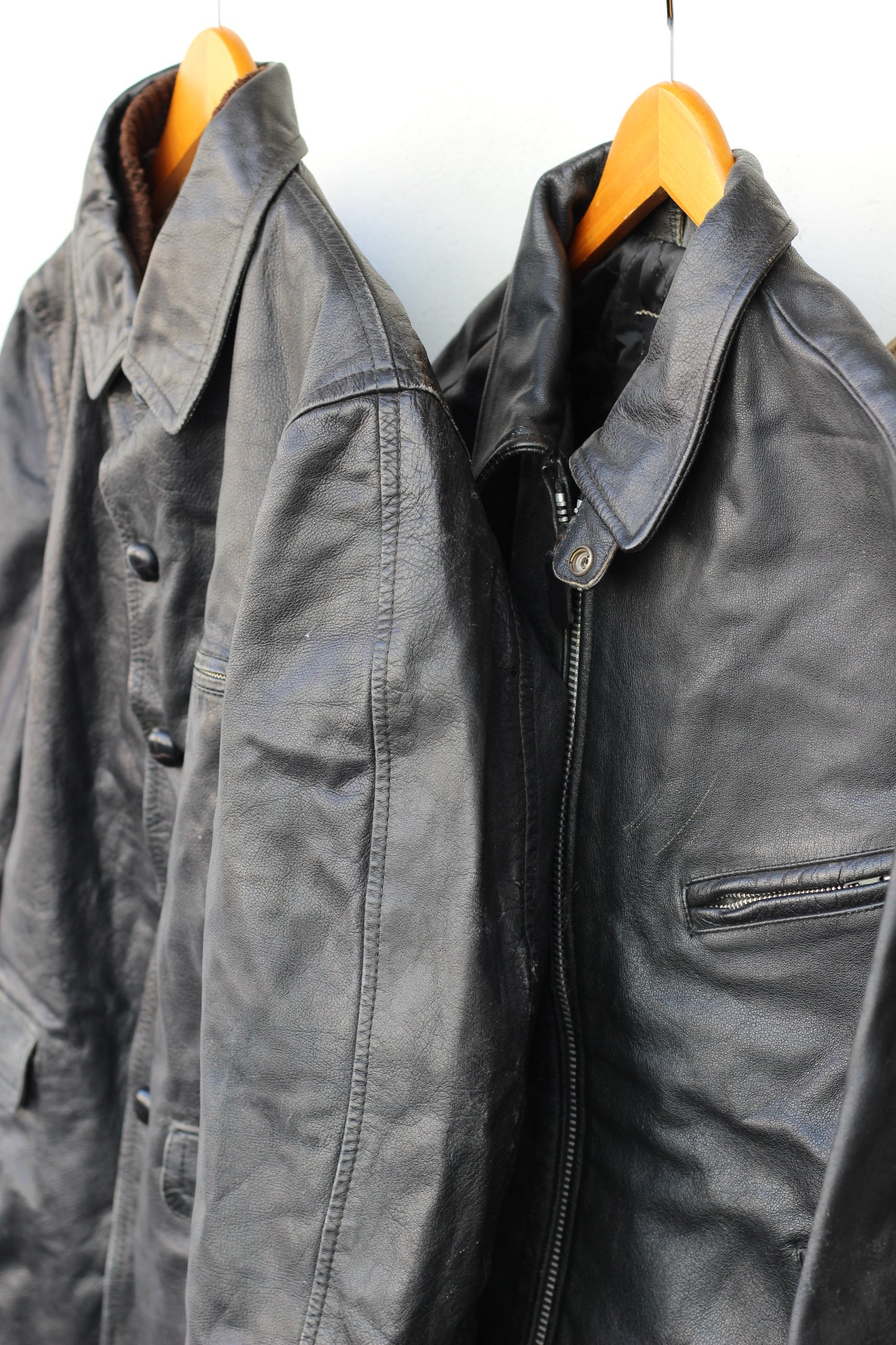 Men's Vintage Riders Leather Jacket x3点