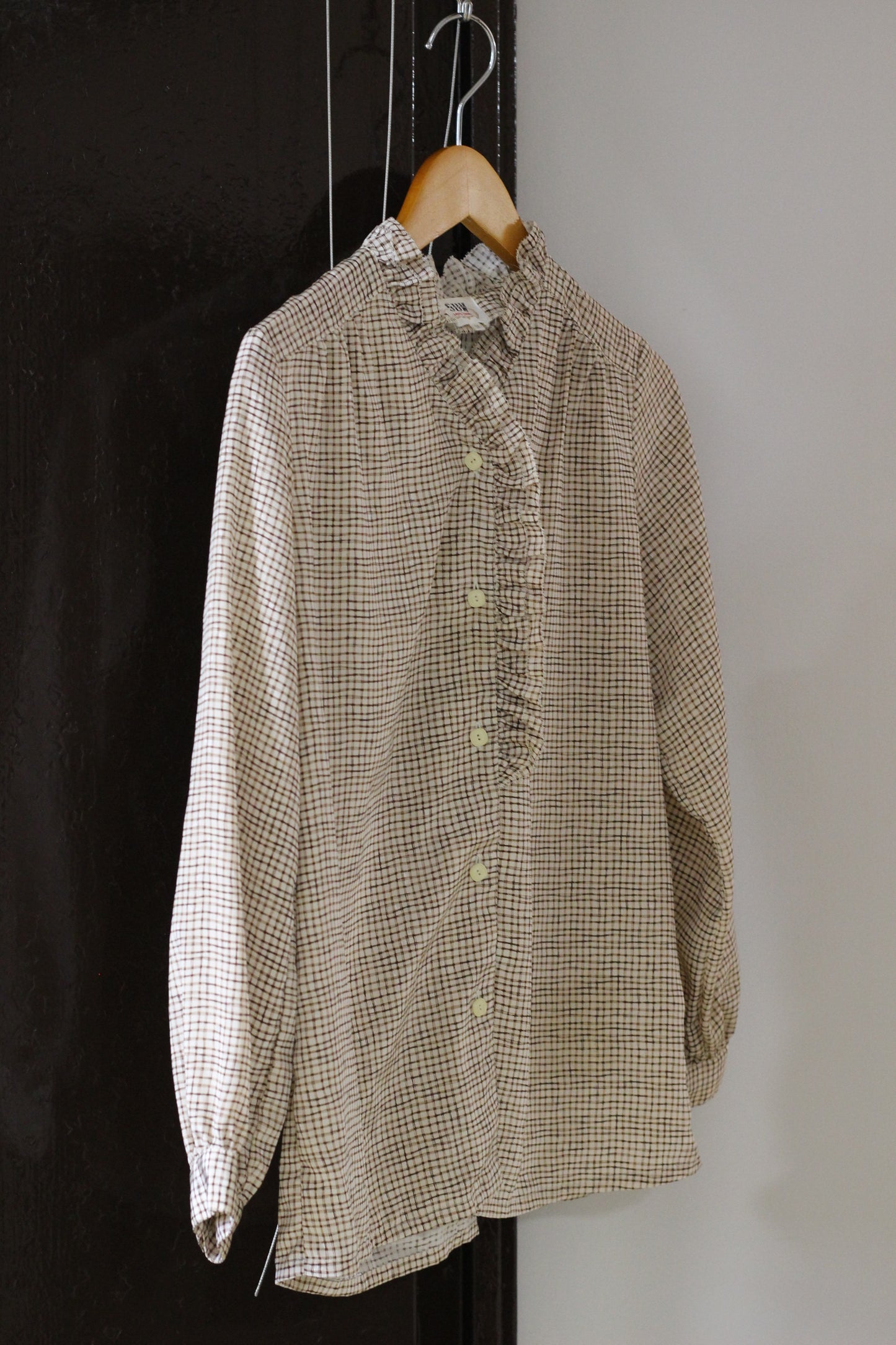 Vintage Girly Check Long Sleeve Blouse x3点