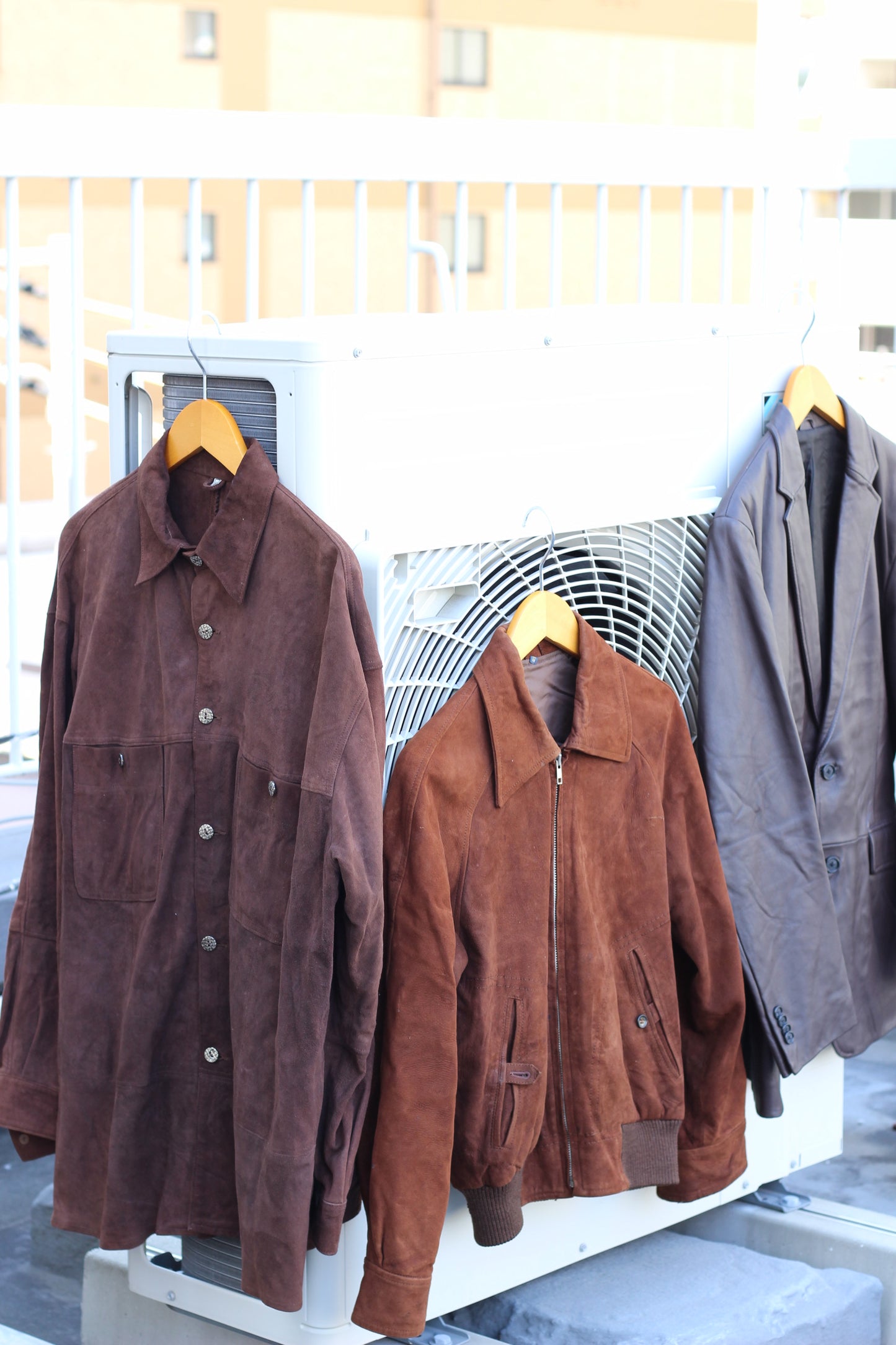 Men's Brown Leather Jacket x6点