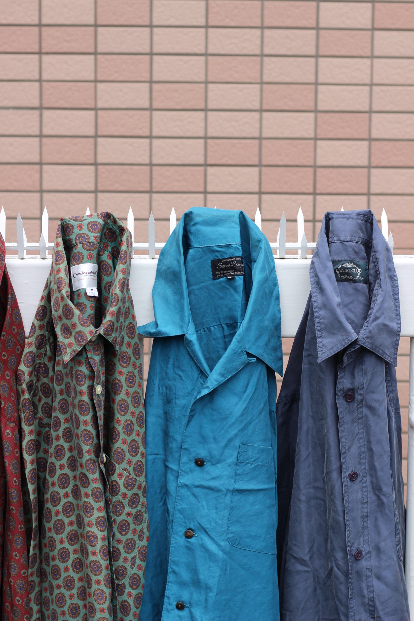 Men's Designer Long Sleeve Silk Shirt x9点