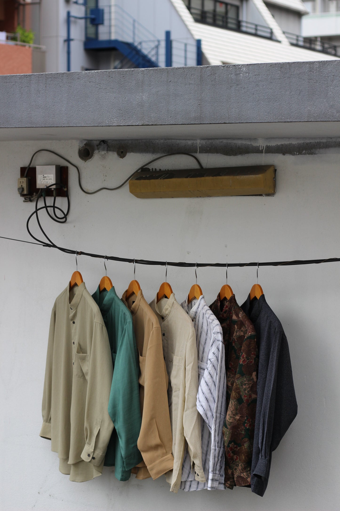 Men's Long Sleeve Band Collar Shirt x7点