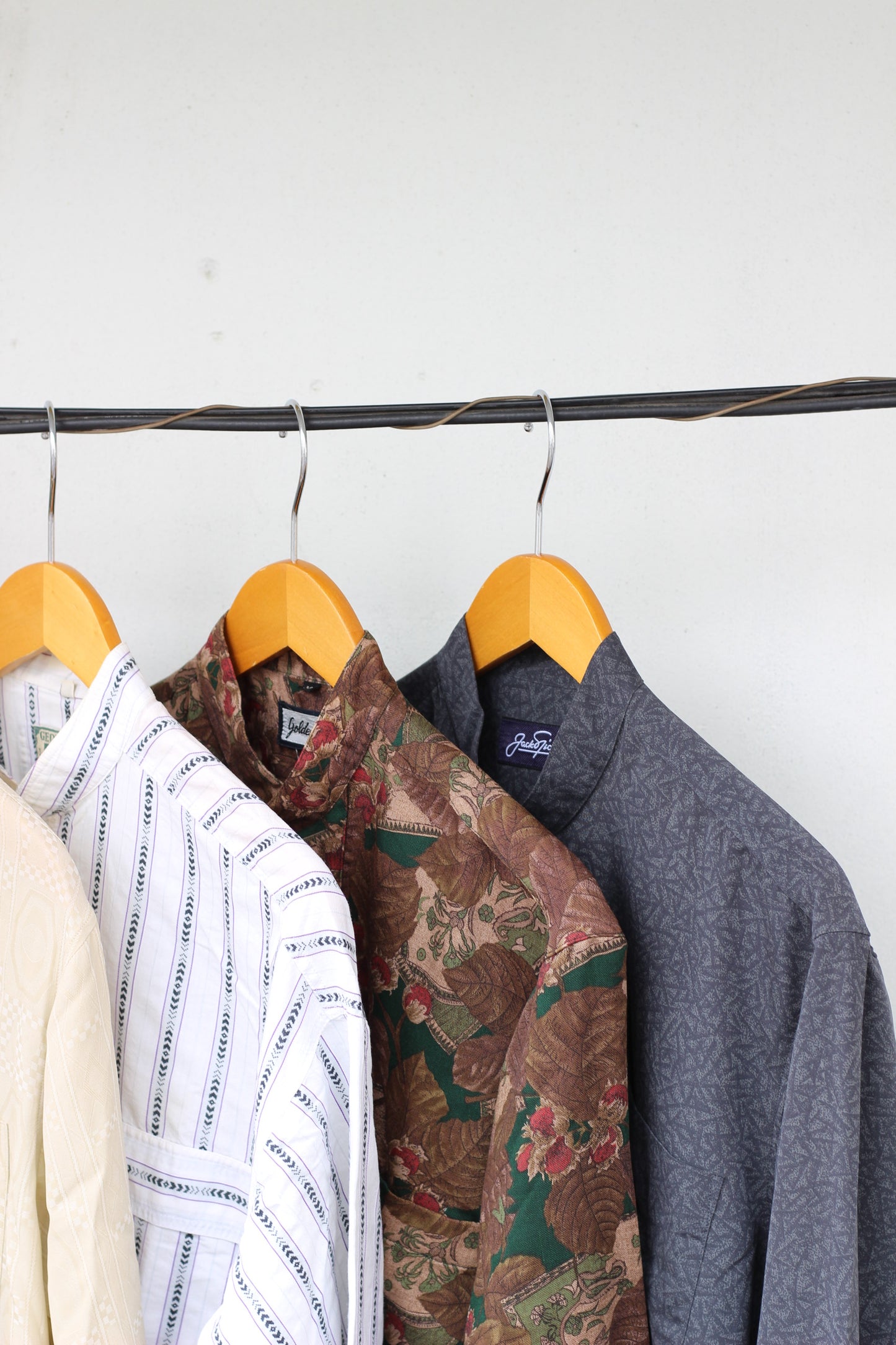 Men's Long Sleeve Band Collar Shirt x7点