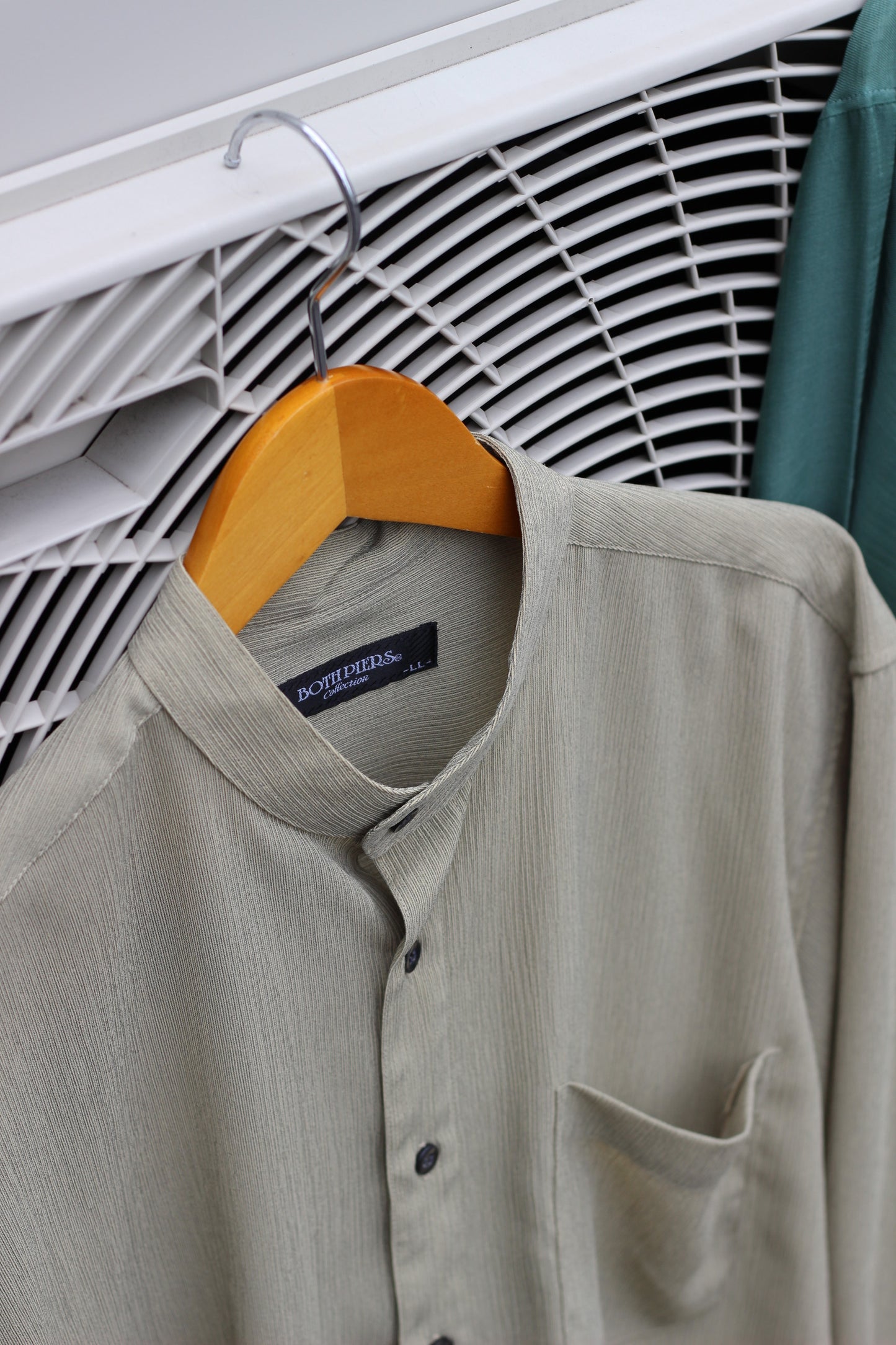 Men's Long Sleeve Band Collar Shirt x7点