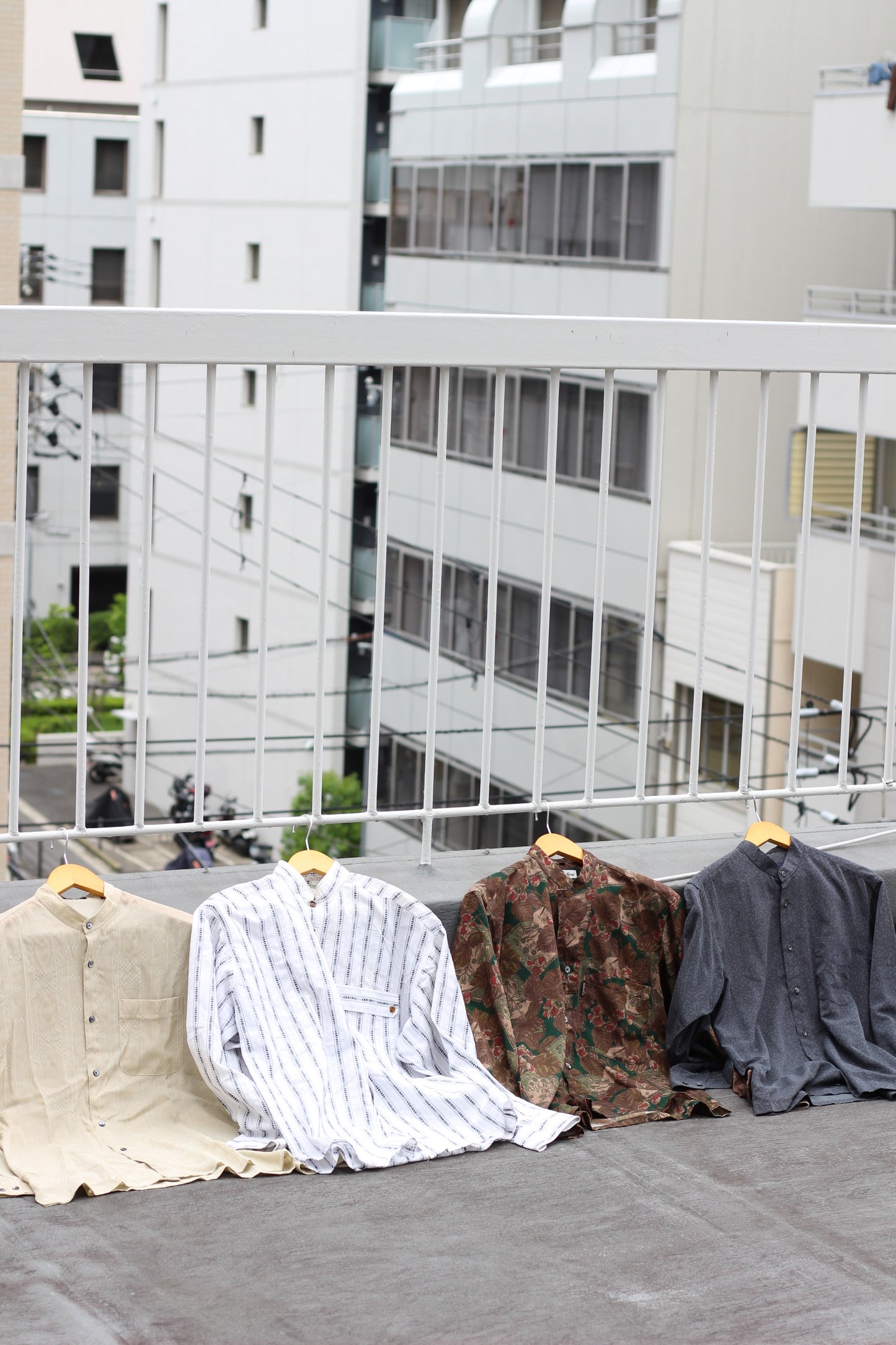 Men's Long Sleeve Band Collar Shirt x7点
