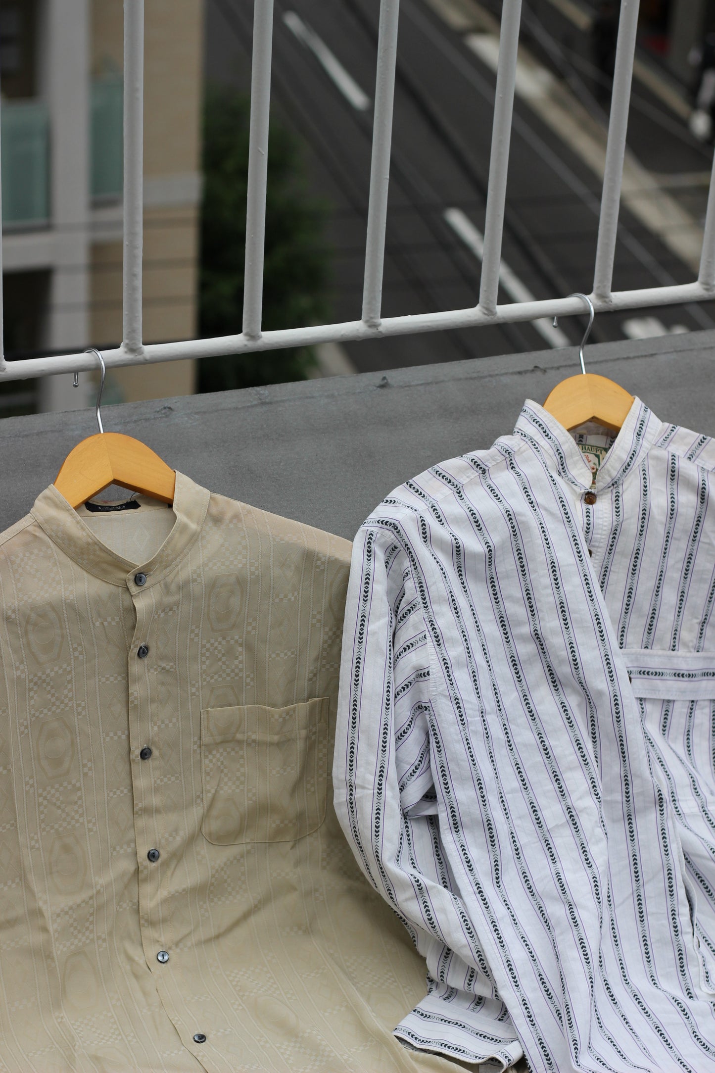 Men's Long Sleeve Band Collar Shirt x7点
