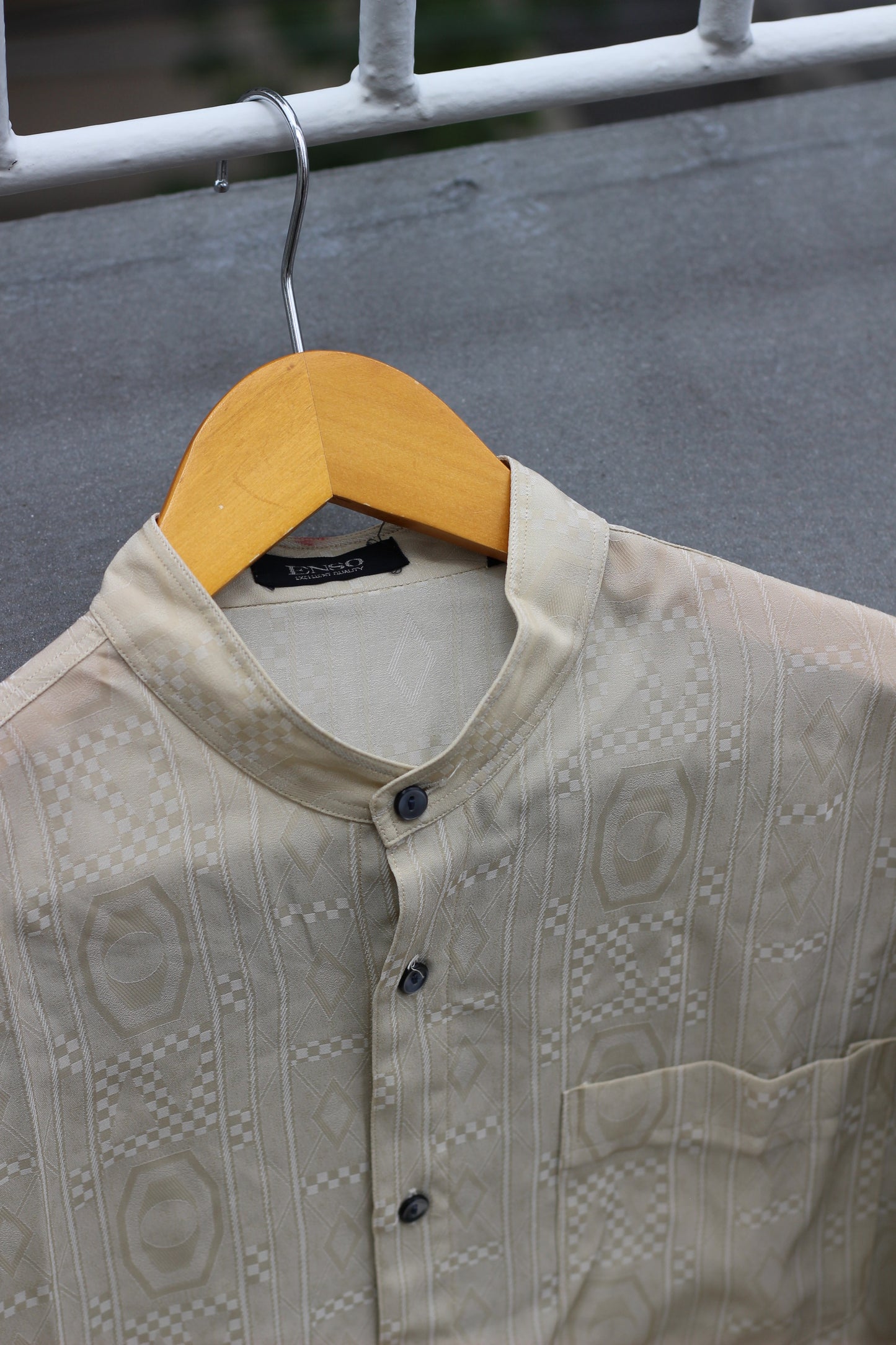 Men's Long Sleeve Band Collar Shirt x7点