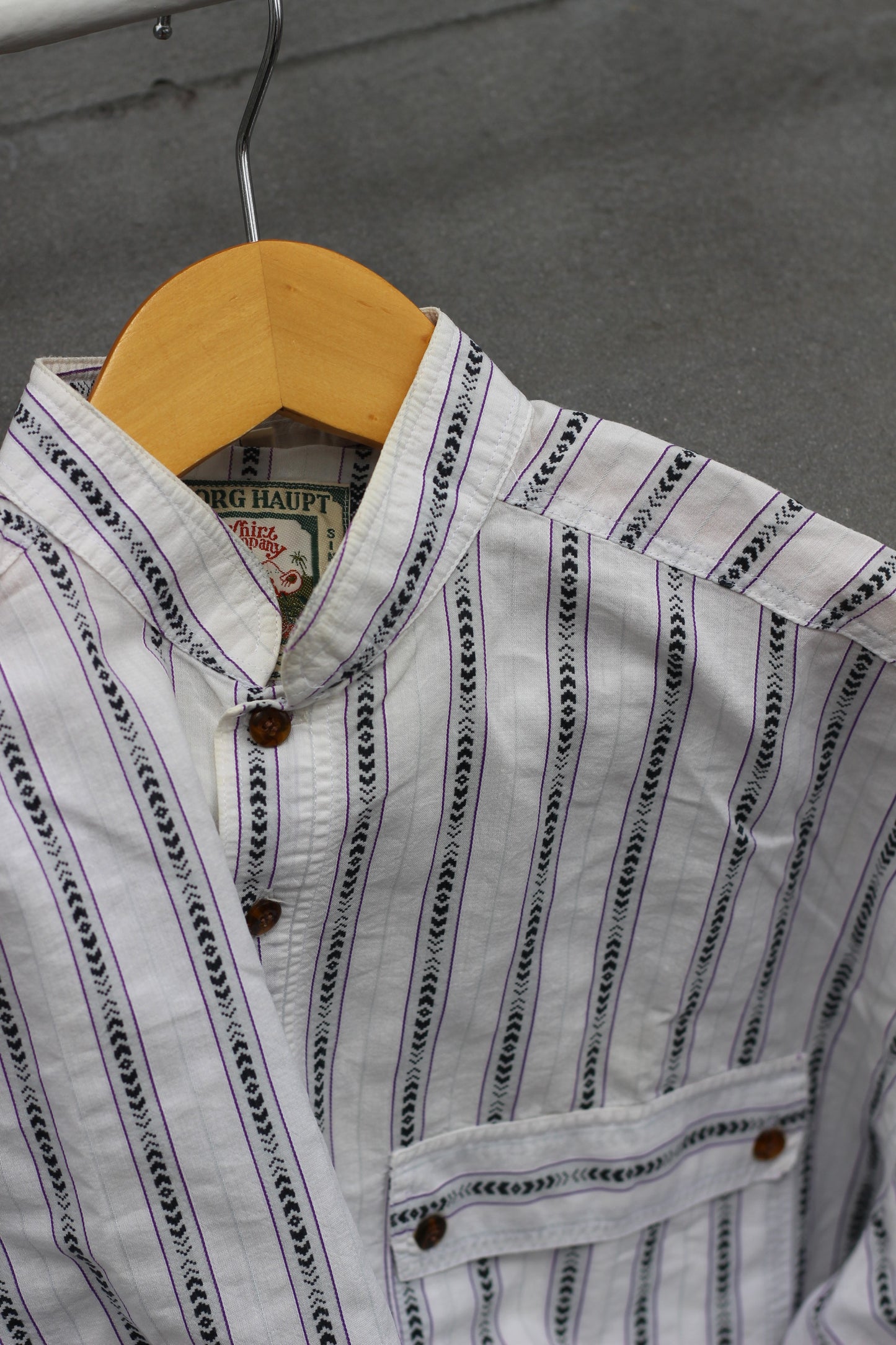 Men's Long Sleeve Band Collar Shirt x7点
