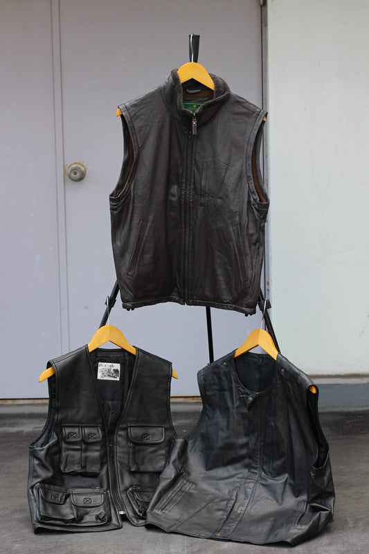 Men's Leather Vest x5点