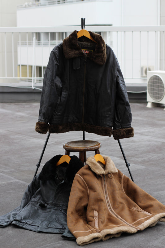 Men's Flight Jacket Leather Jacket x5点