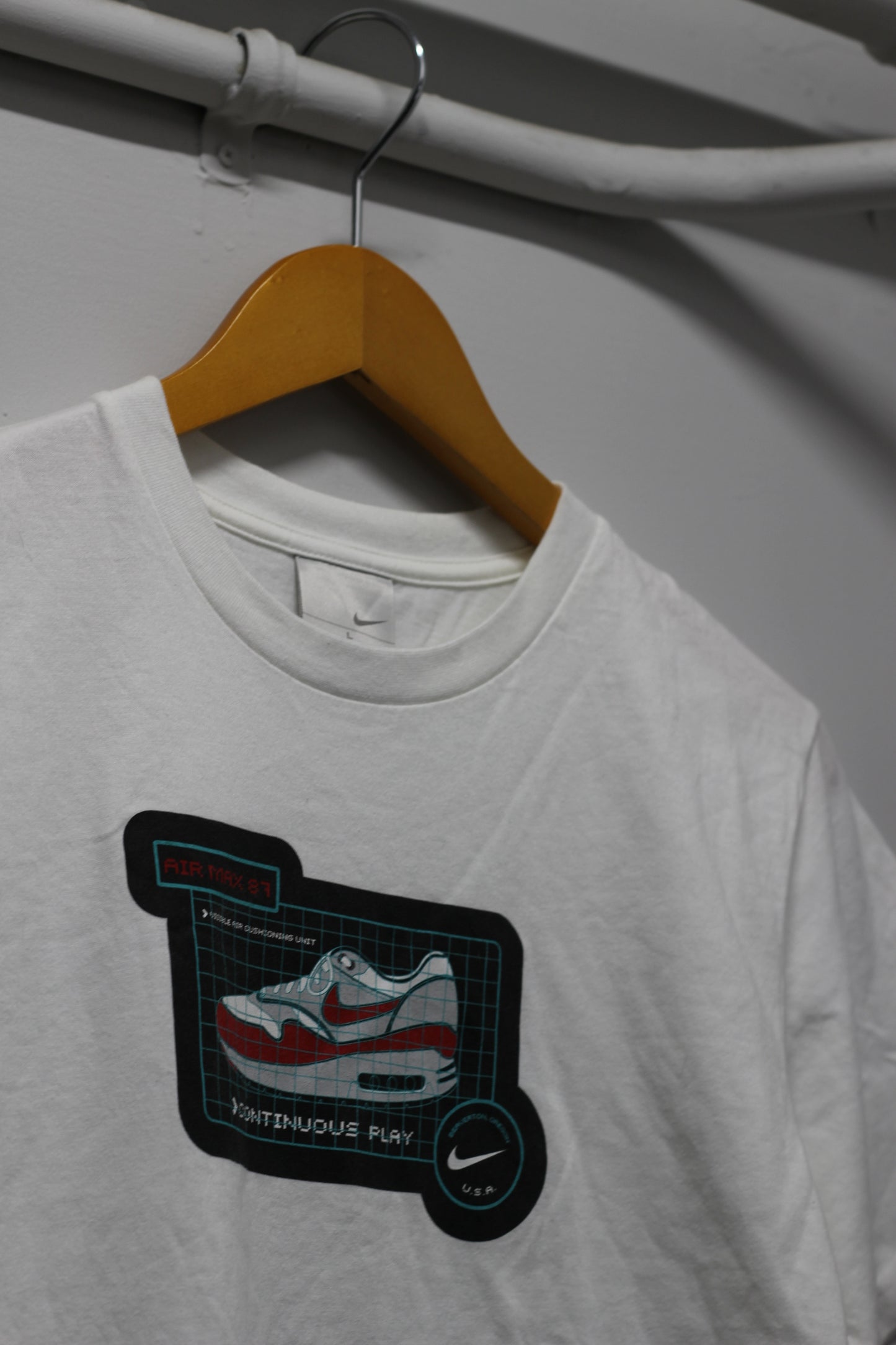 Old NIKE Y2K Style Printed White T-Shirt x2点