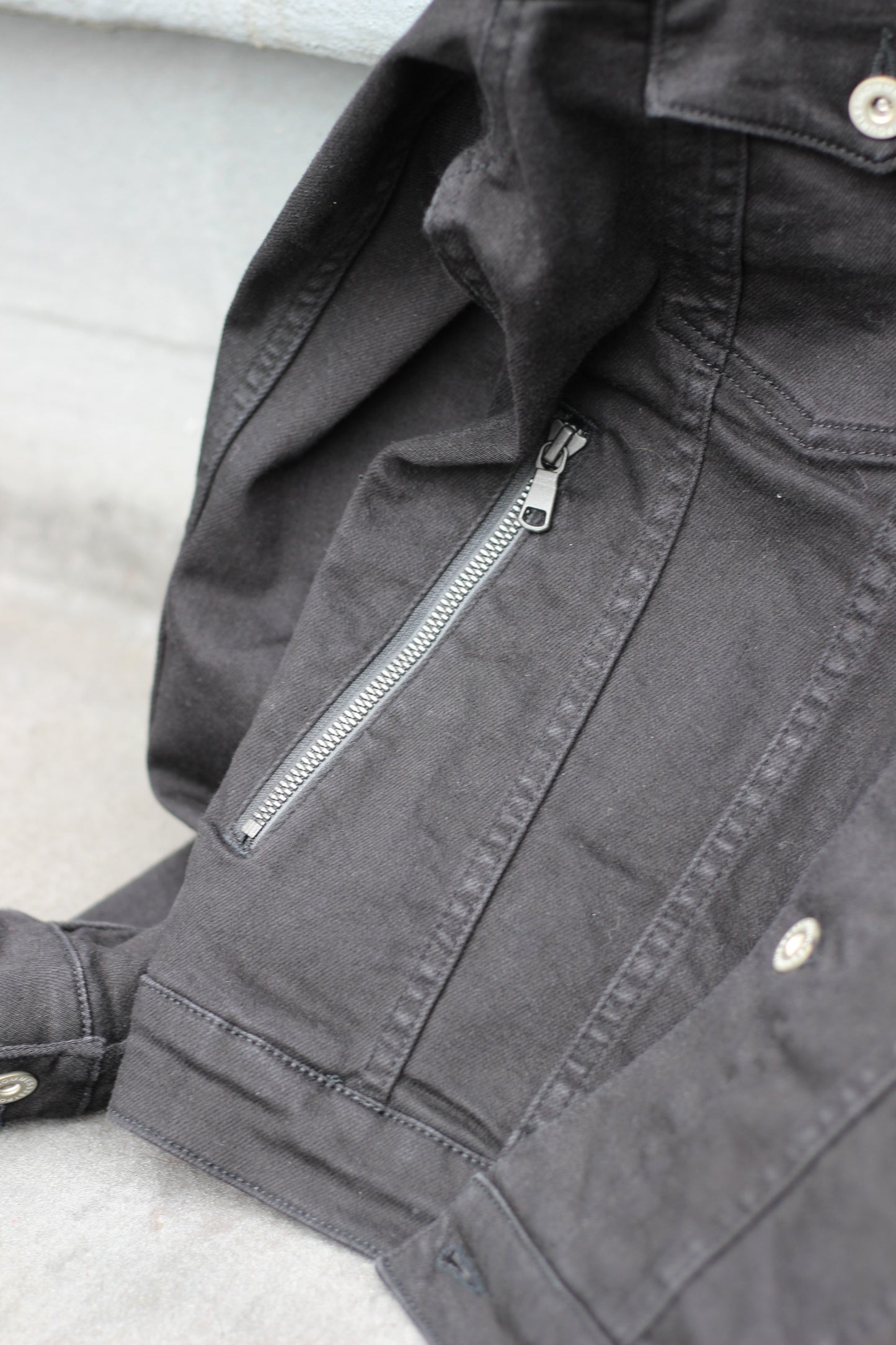 Men's Black Denim Jacket x3点
