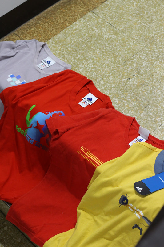 90-00's adidas Y2K Graphic Print T-Shirt x4点