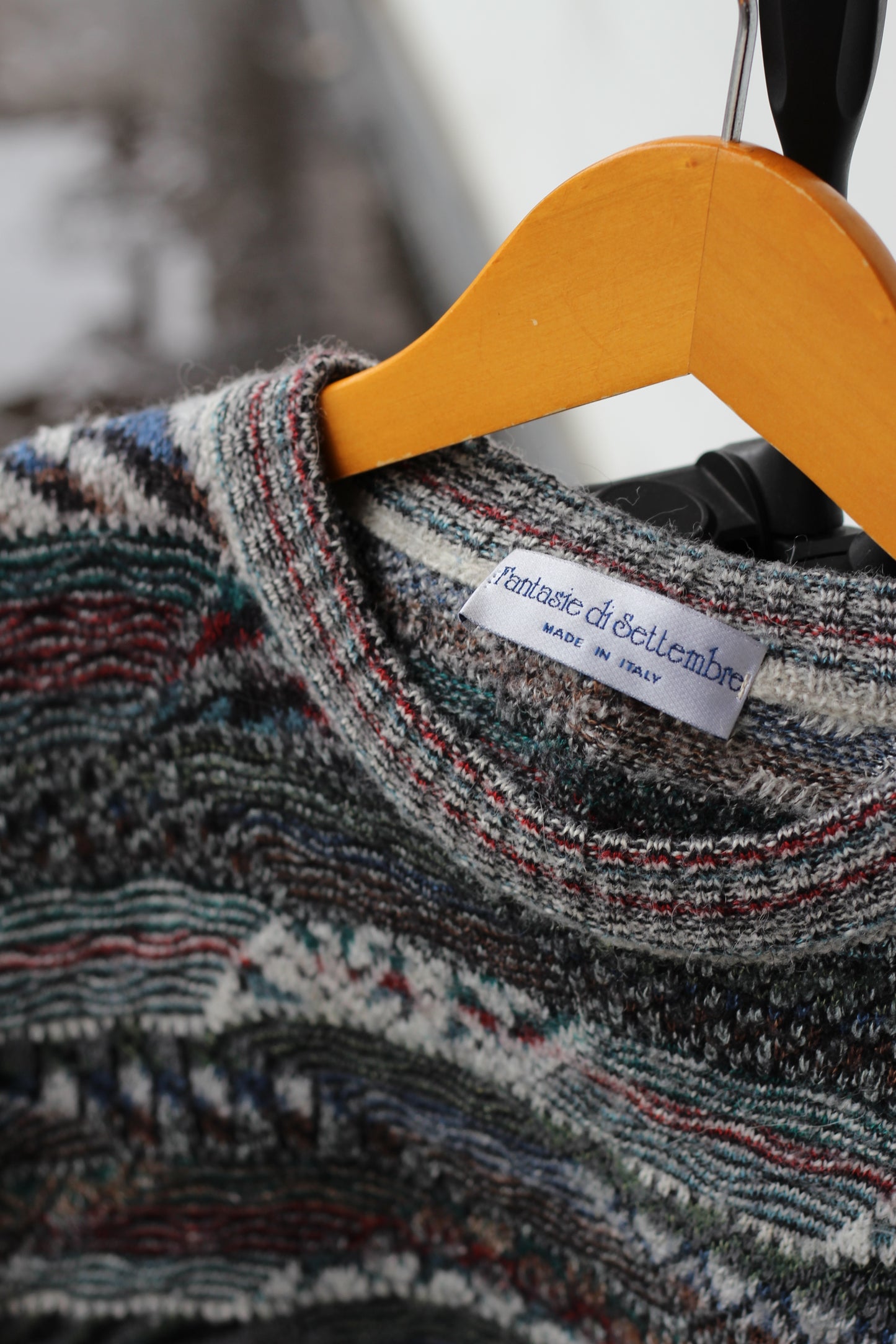 90's Made In Italy Fantasie Di Settembre Vintage 3D Design Knit Sweater set x2点