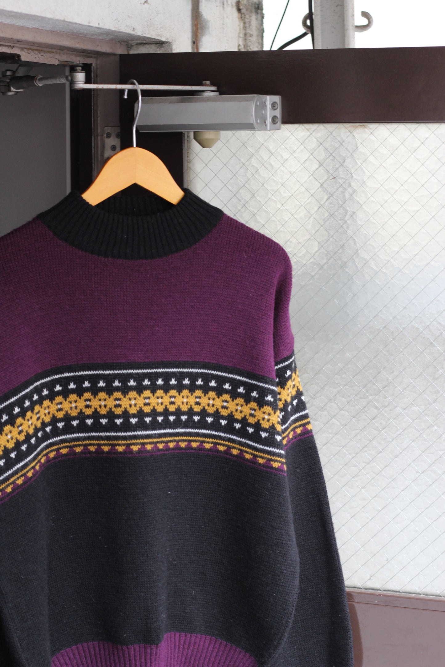 80-90’s Made In Italy Vintage Stripe Design Knit Sweater set x4点