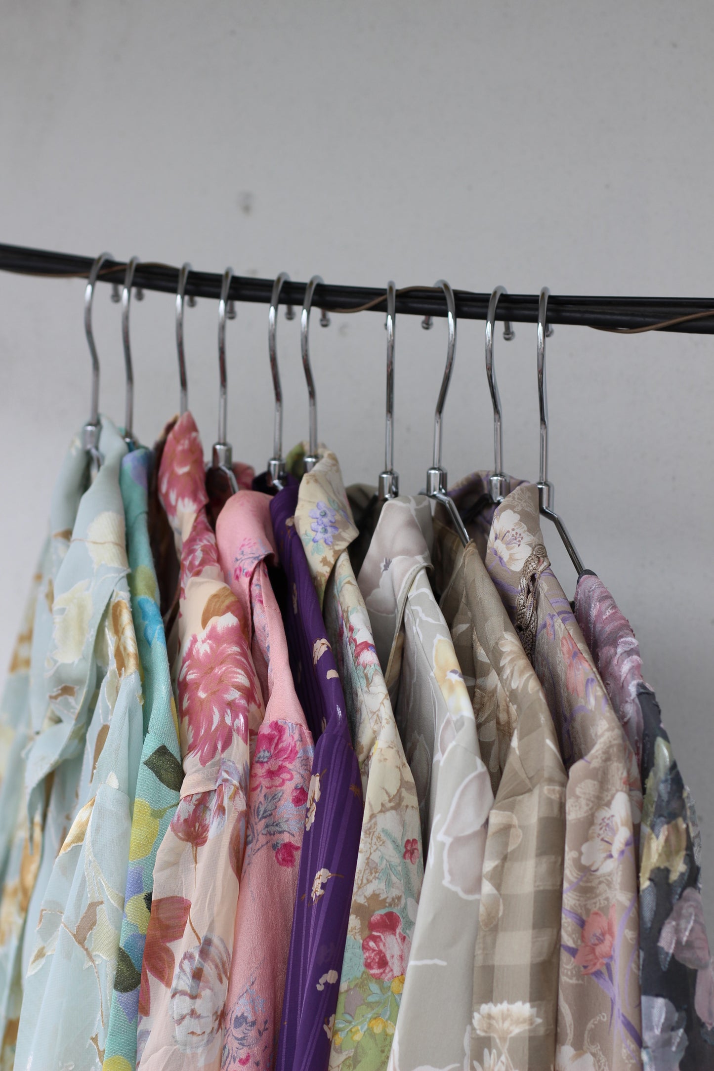 Vintage Sheer Floral Long Sleeve Blouse x10点