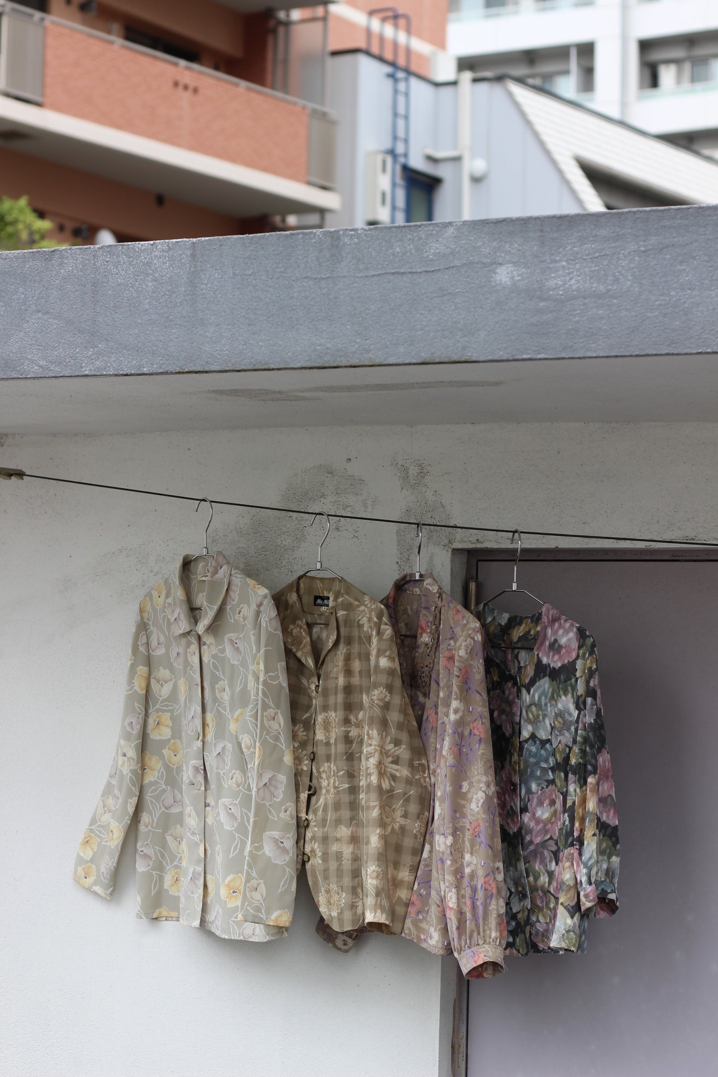 Vintage Sheer Floral Long Sleeve Blouse x10点