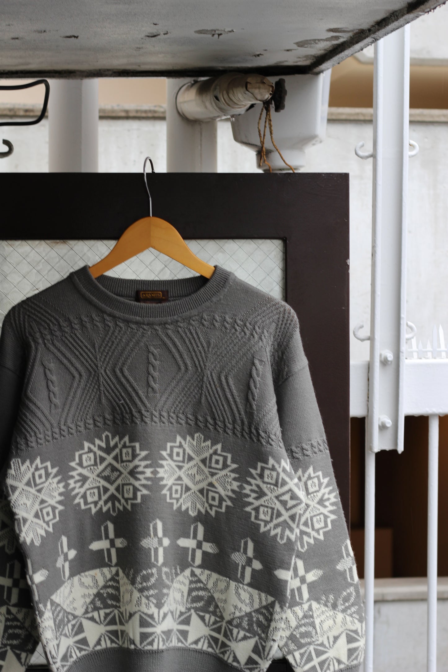 Men's Vintage Nordic Pattern Knit Sweater set x2点