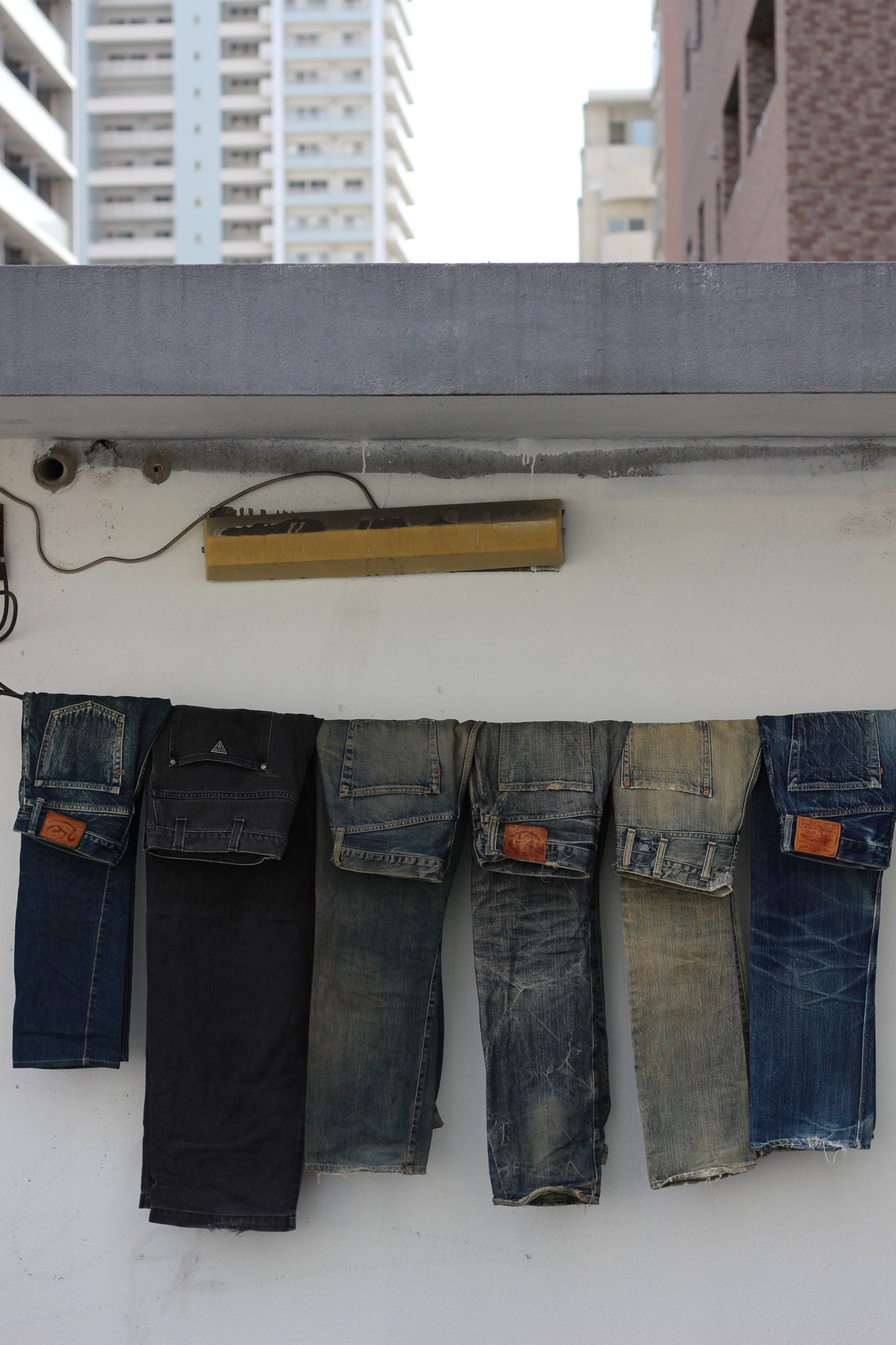 Men's High-Grade Vintage Processed Denim Pants x6点