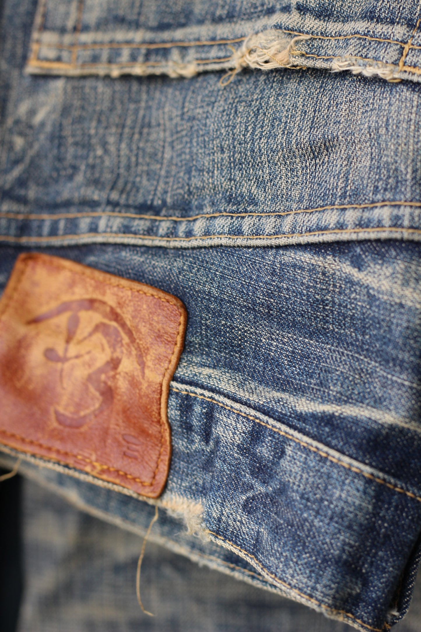 Men's High-Grade Vintage Processed Denim Pants x6点
