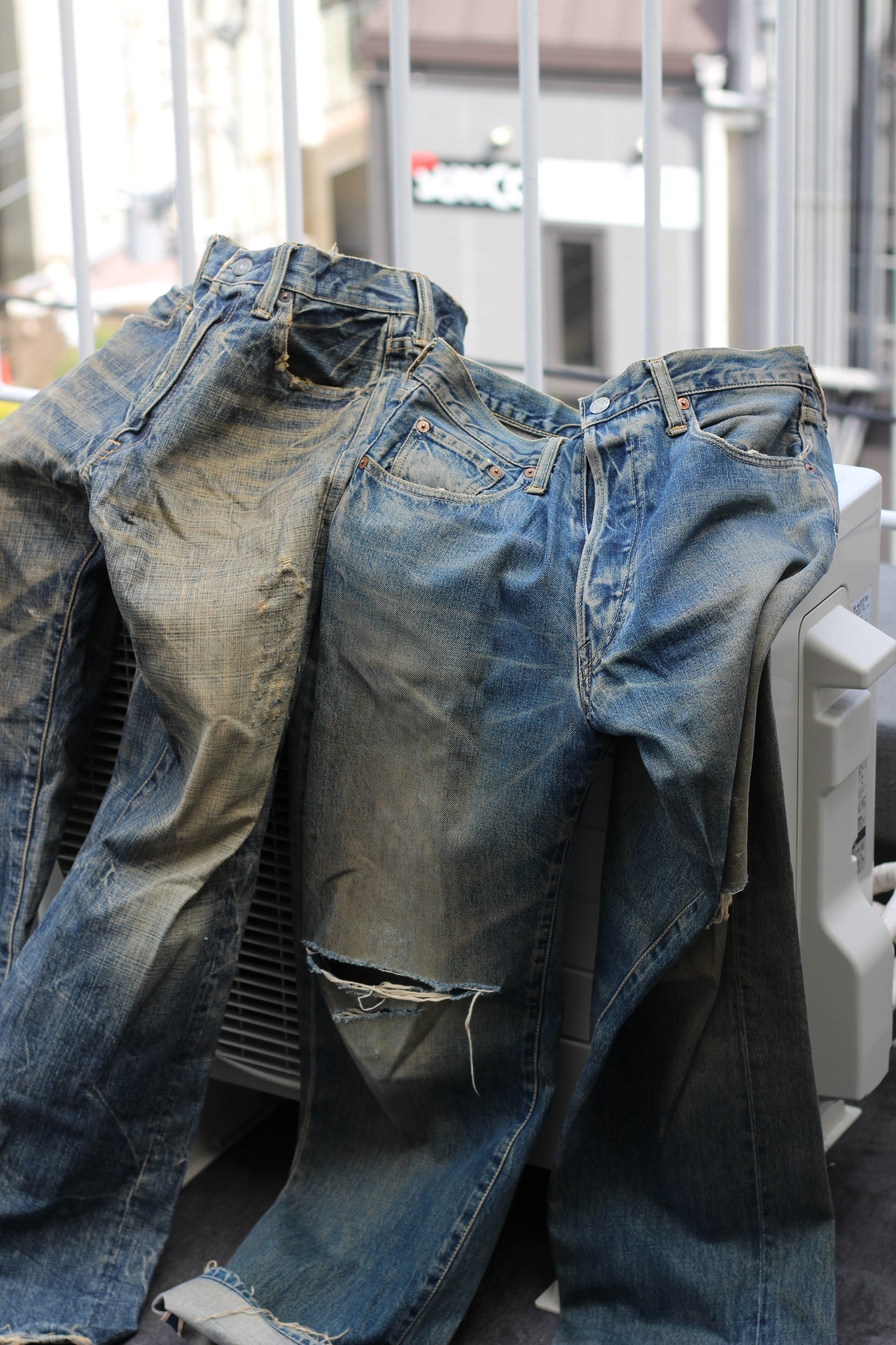 Men's High-Grade Vintage Processed Denim Pants x6点