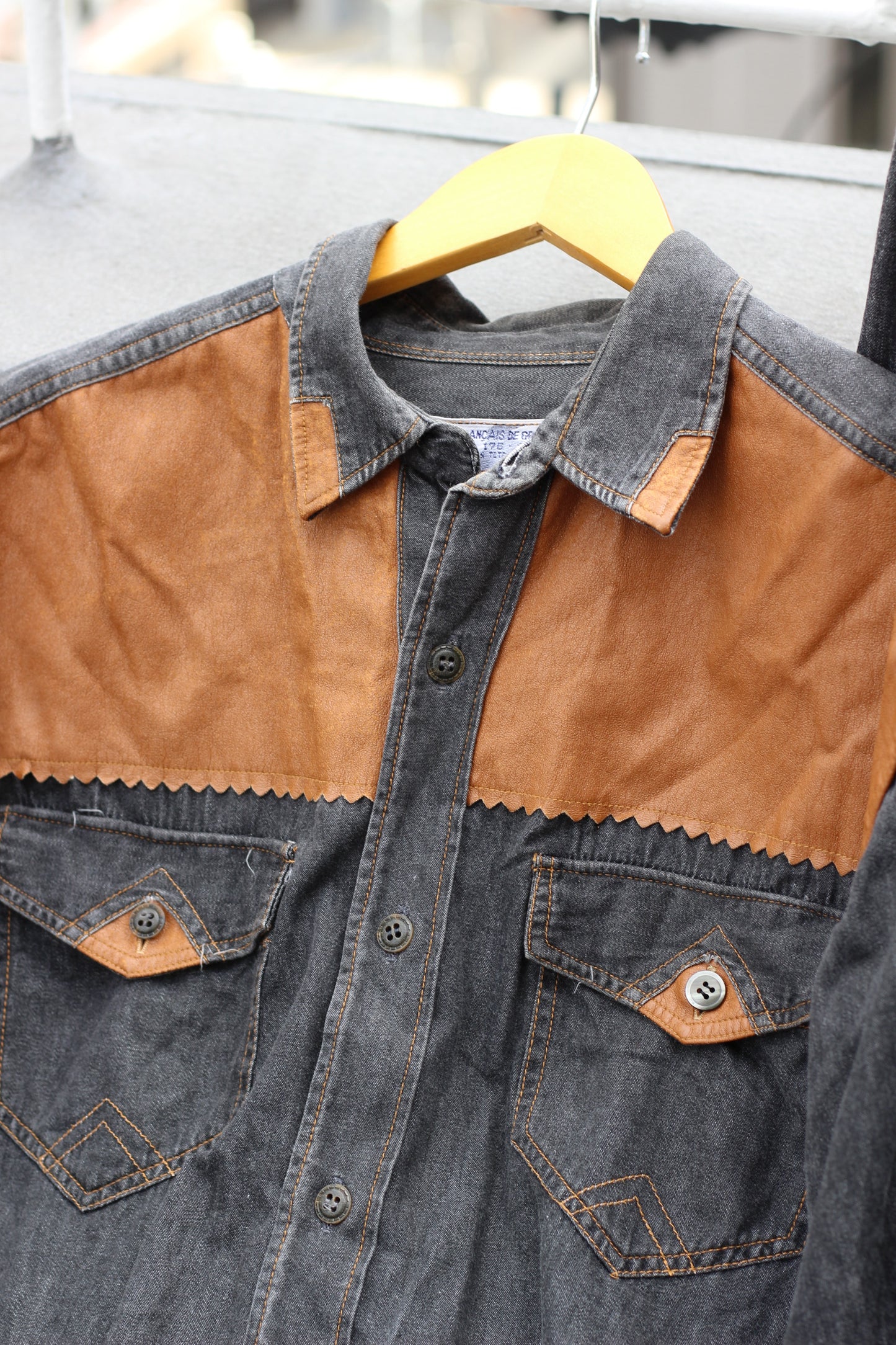 Men's Black Denim Shirt x4点