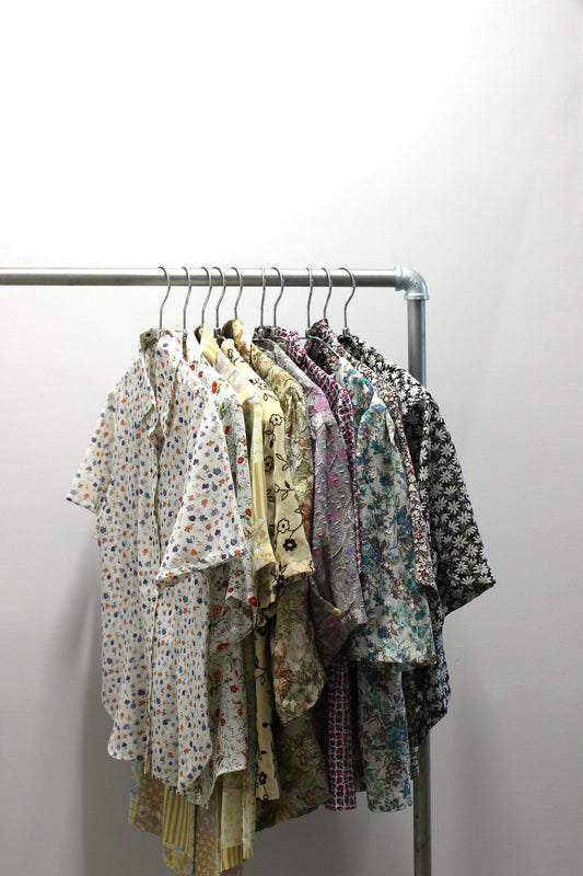 Vintage Flower Short Sleeve Blouse x10点