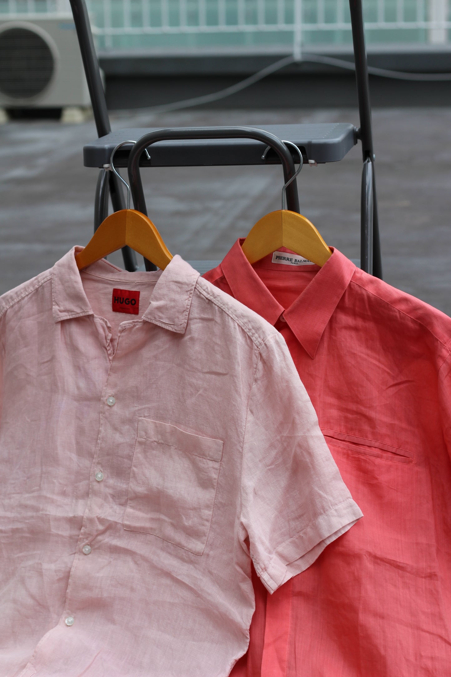 Men's Luxury Brand Linen 100% Short SleevedShirt x5点
